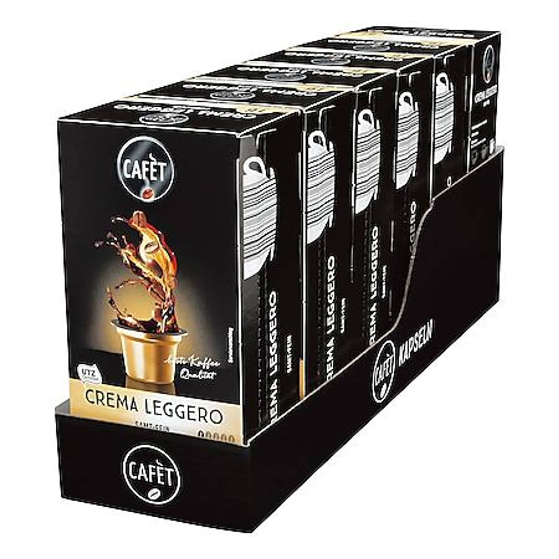 Cafet für Cremesso Crema Leggero Kaffee 16 Kapseln 88 g, 6er Pack