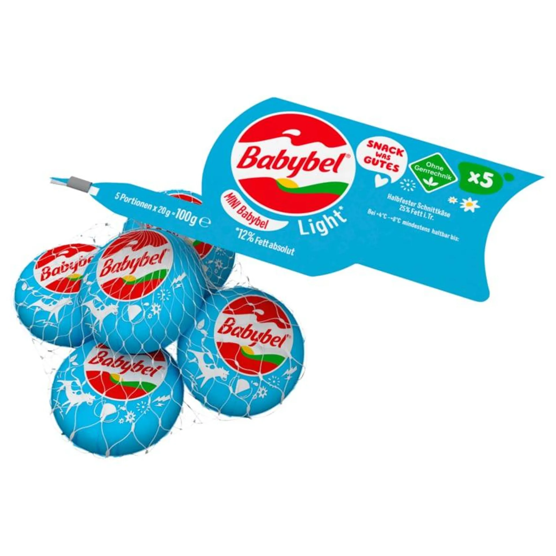 Mini Babybel Light Käse-Snack 5 Stück 100g