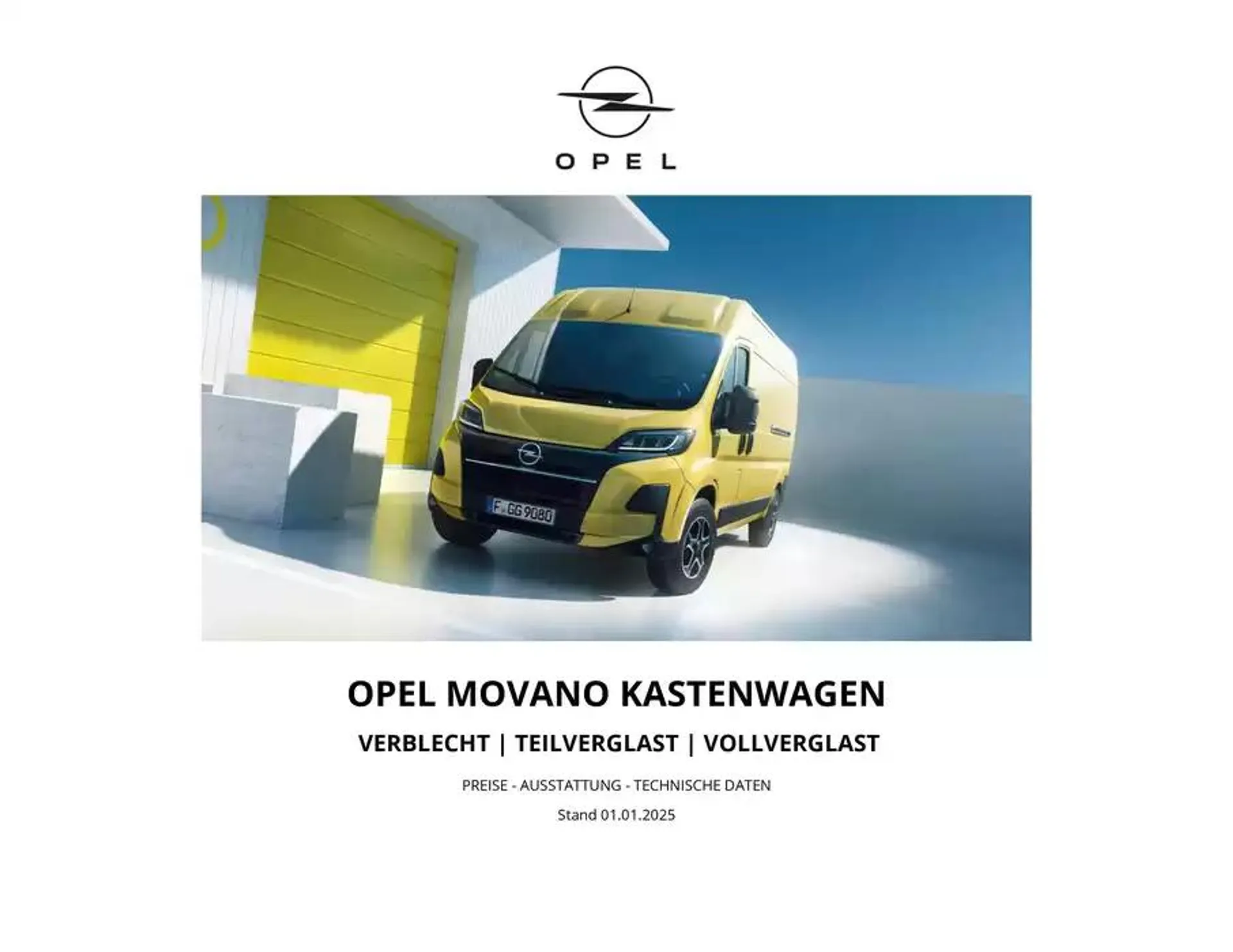 Opel Neuer Movano von 3. Januar bis 3. Januar 2026 - Prospekt seite 1