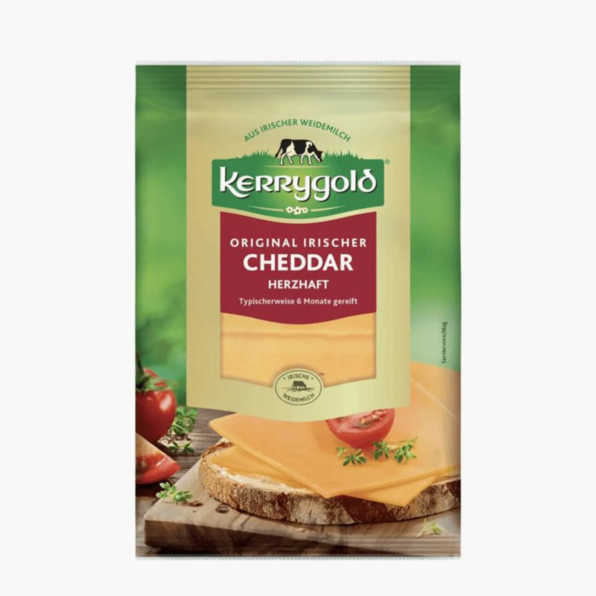 Kerrygold Cheddar Scheiben 6 Monate gereift 48% Fett. abs. 150g