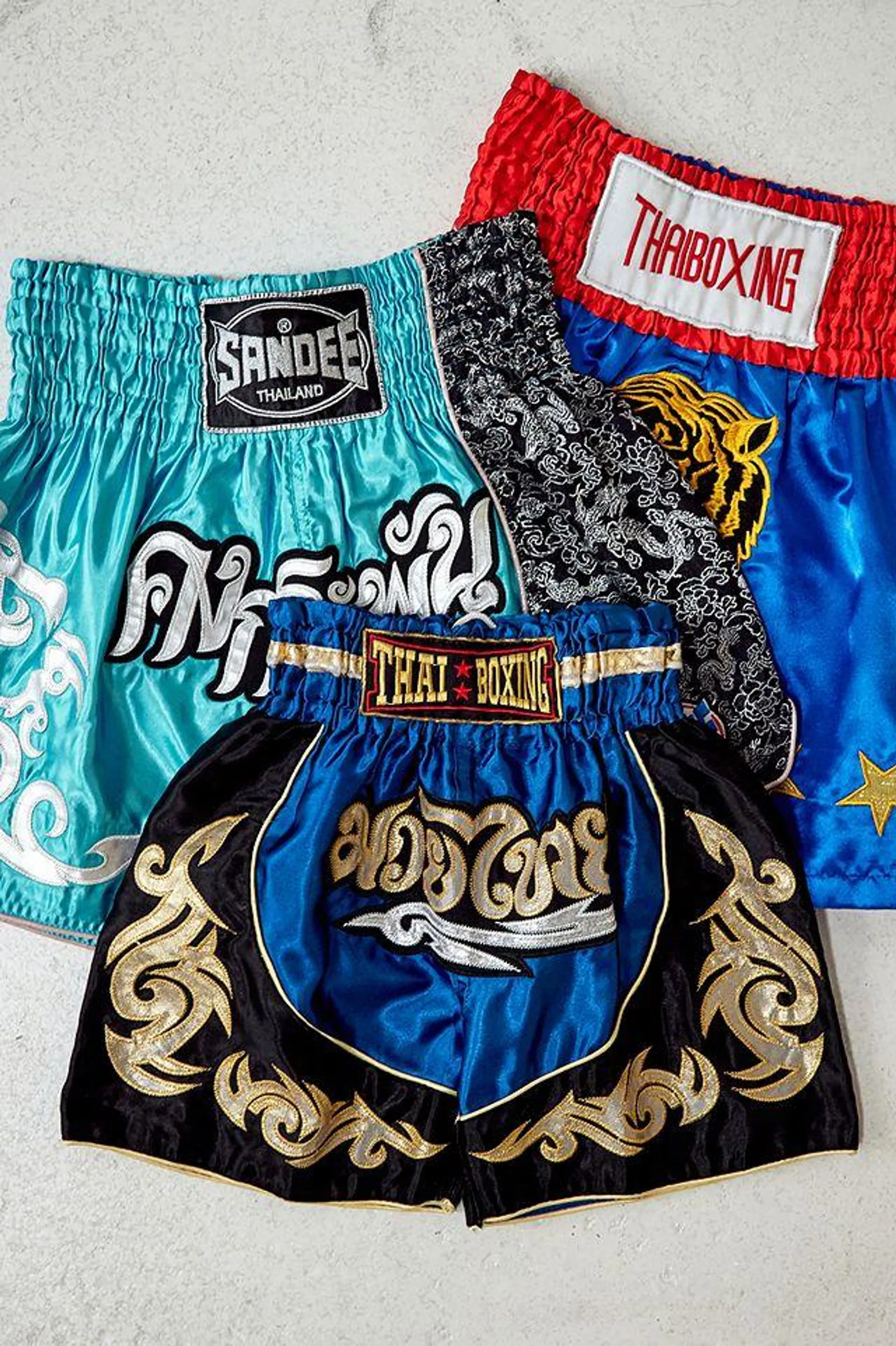 Urban Renewal Vintage – Kickboxshorts in Blau