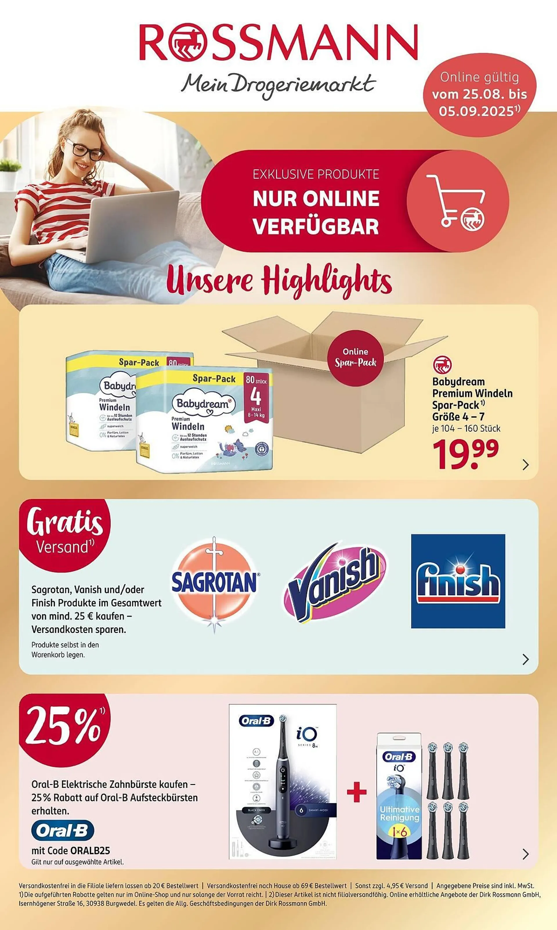 Rossmann Prospekt von 25. August bis 5. September 2025 - Prospekt seite 1