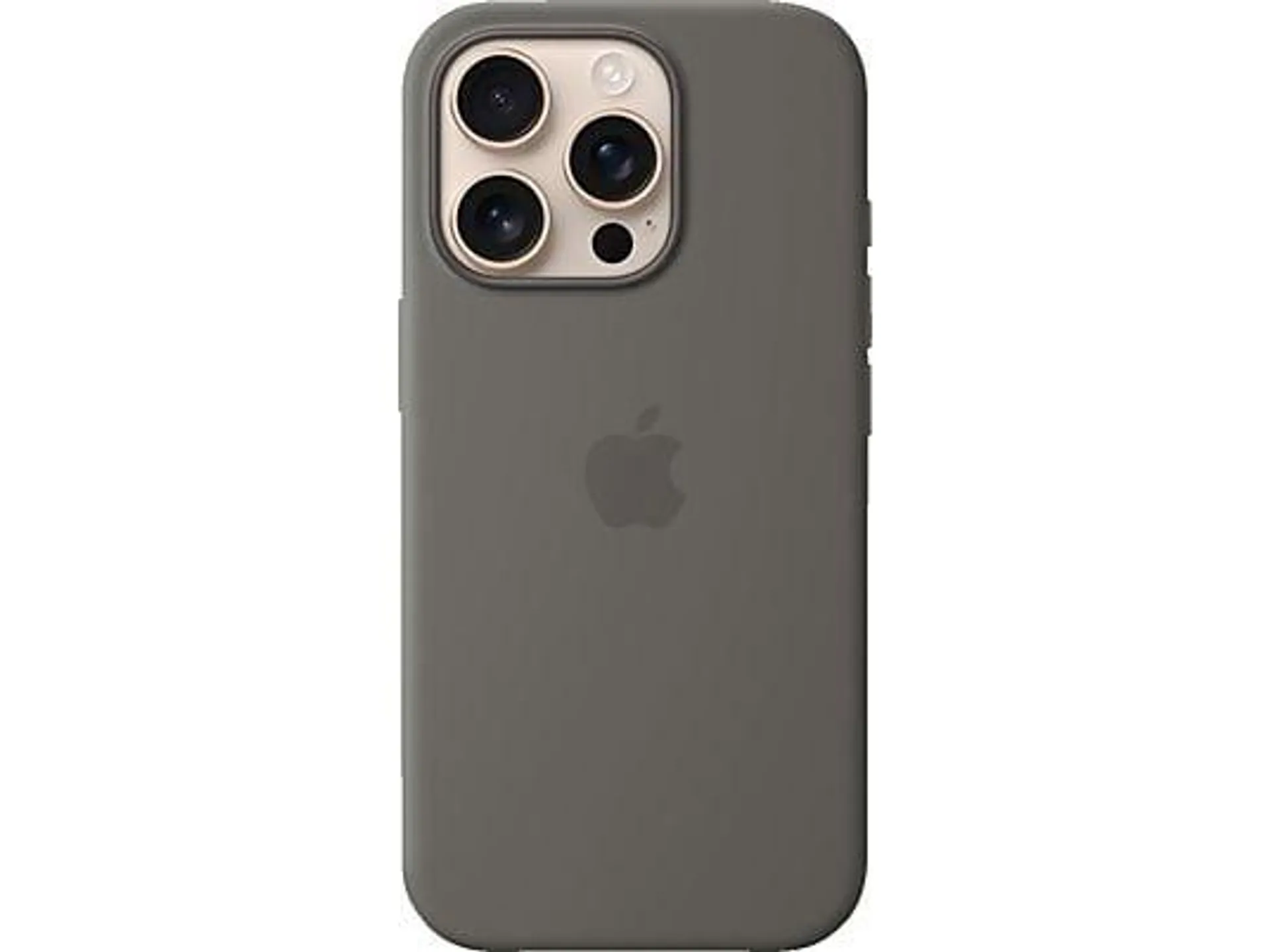 APPLE Silikon Case mit MagSafe, Backcover, Apple, iPhone 16 Pro, Steingrau