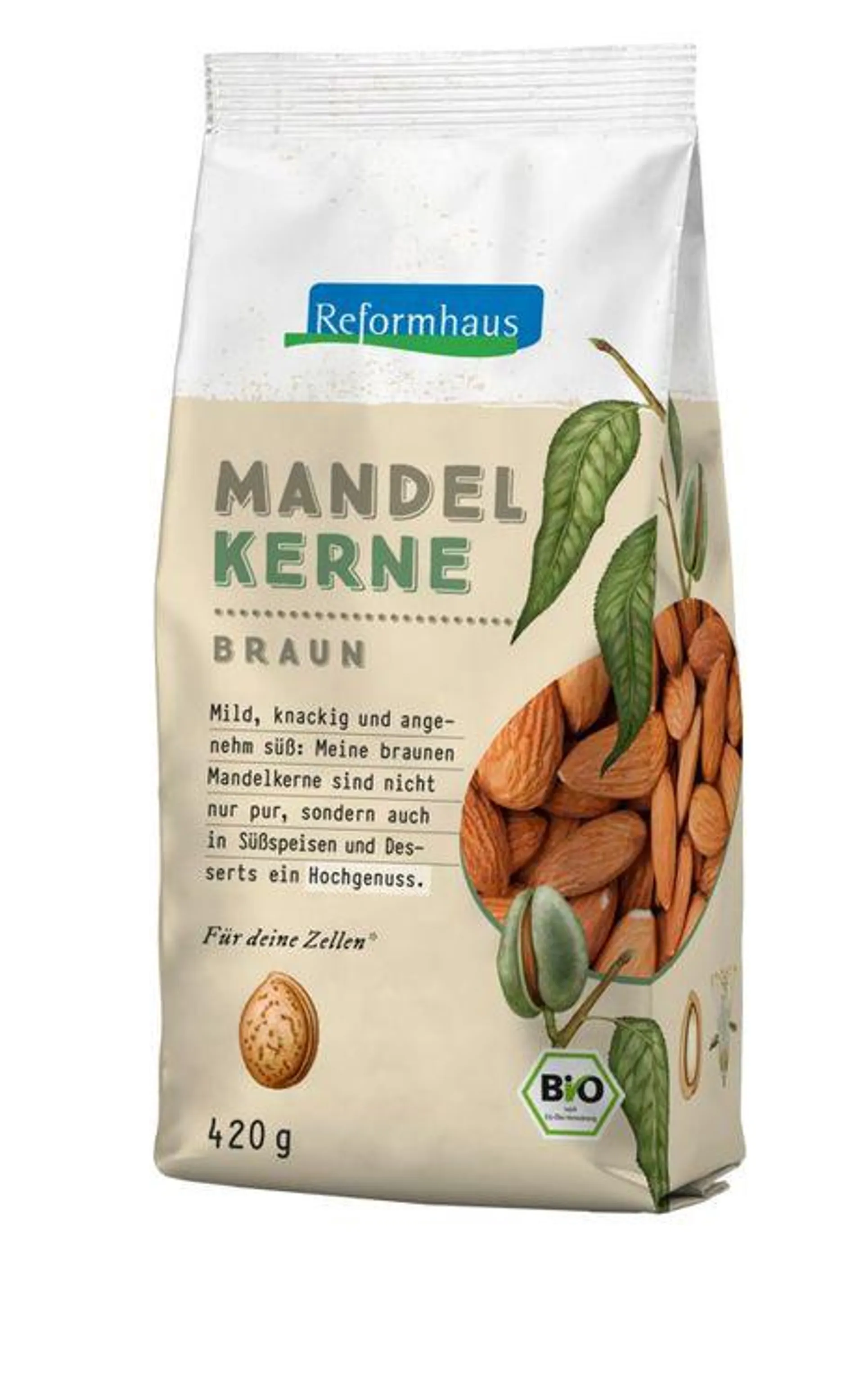 Reformhaus - Mandelkerne braun, bio, 420g