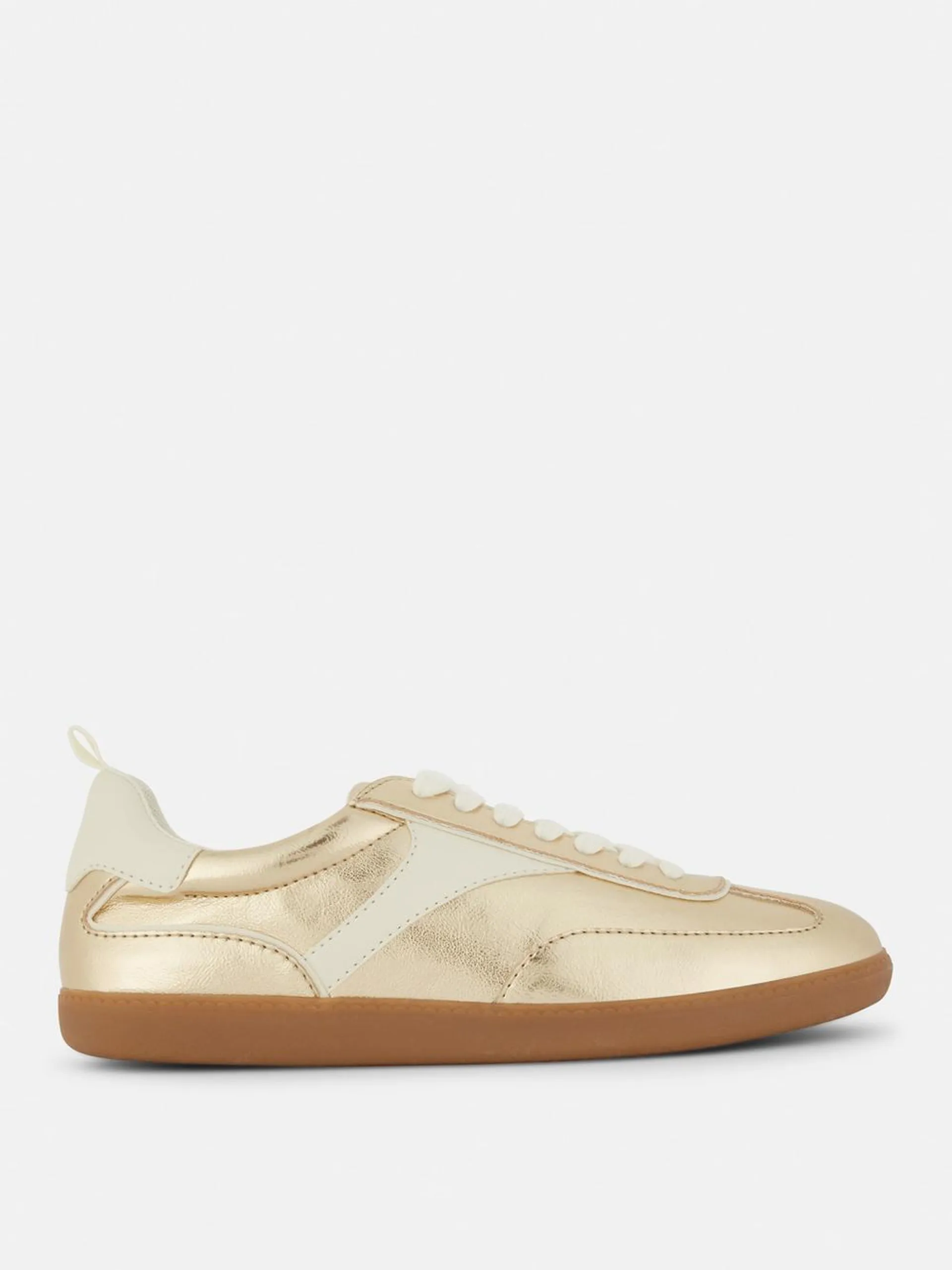 Low-Top-Sneaker in Metallic-Optik