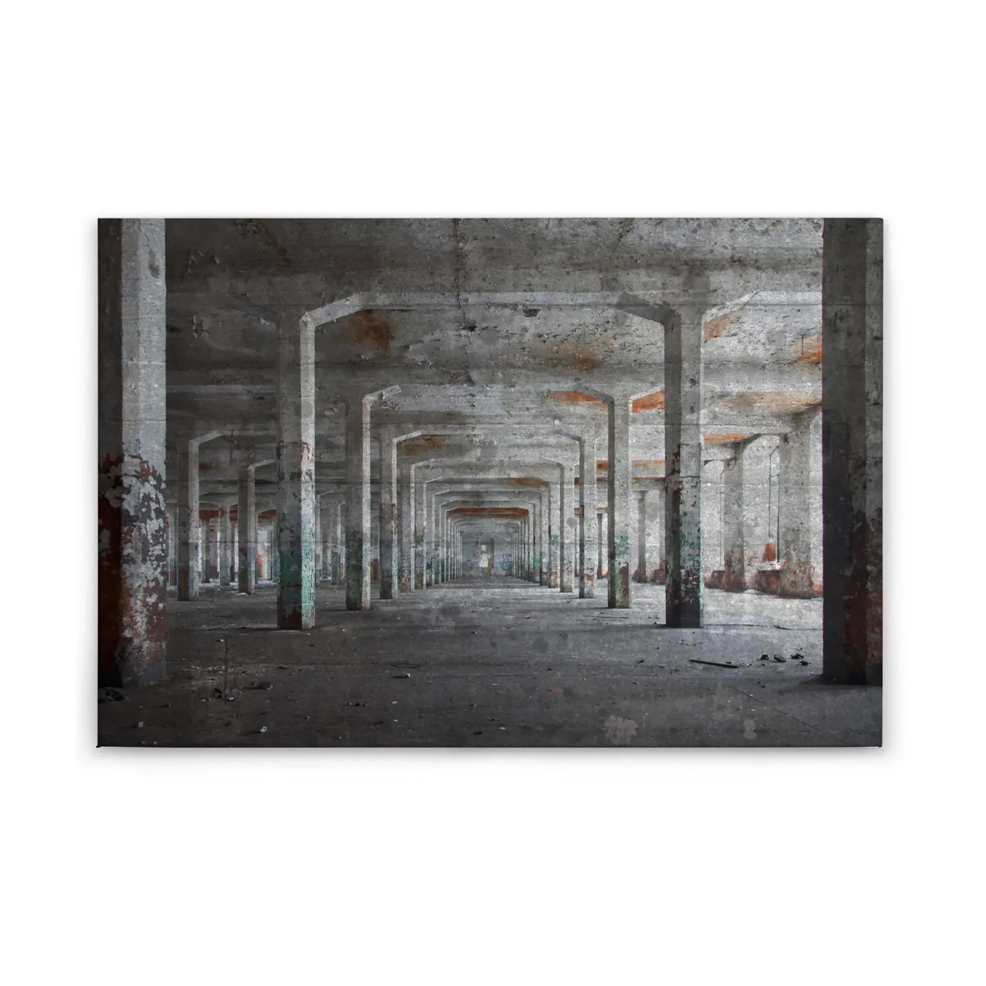 Leinwandbild INDUSTRIAL - grau - 90x60 cm