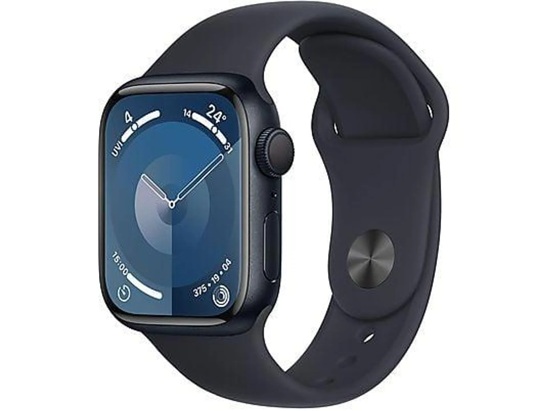 APPLE S9 41 ALU GPS NIGHT (NIGHT+SPORT BAND+S) Smartwatch Aluminium Fluorelastomer, 130 - 180 mm, Mitternacht