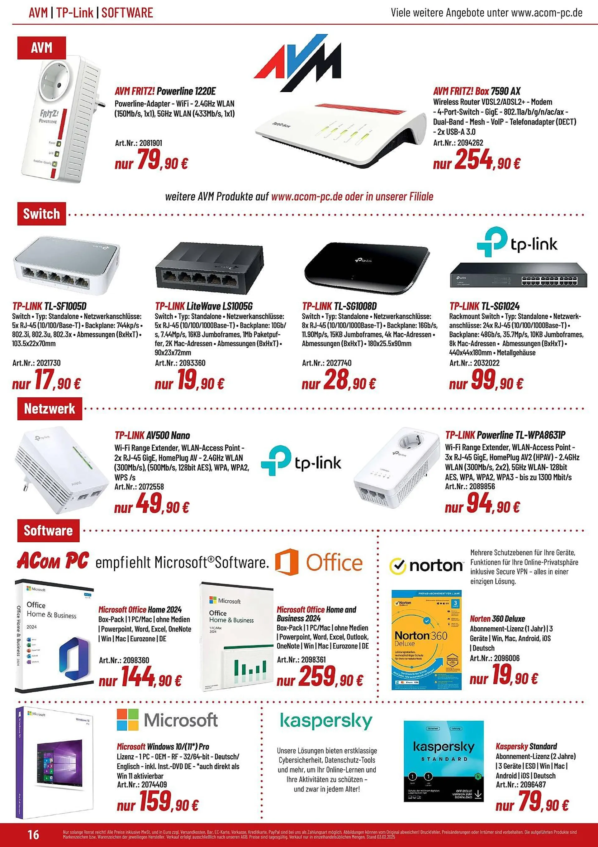 ACom PC Prospekt von 1. Februar bis 31. März 2025 - Prospekt seite 16