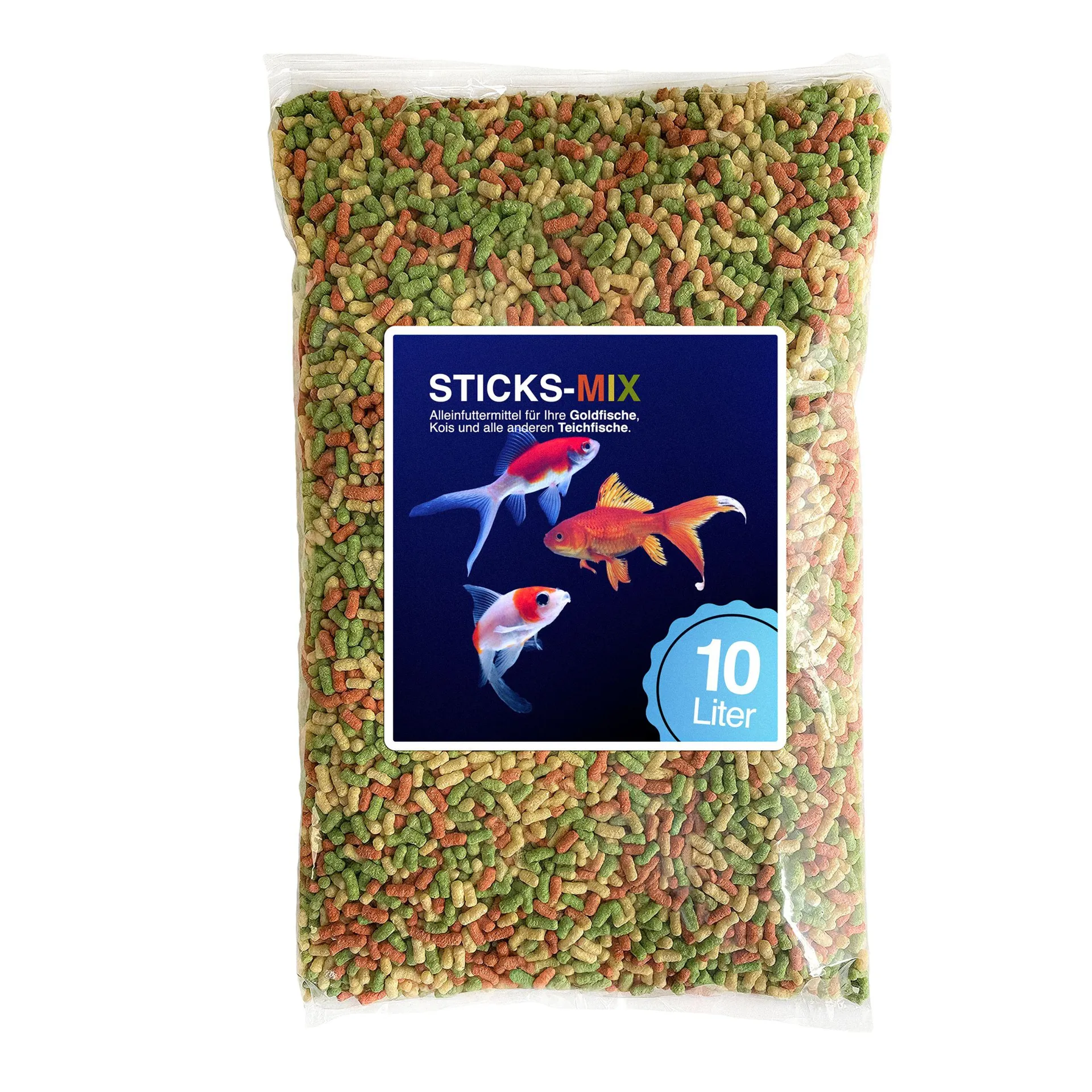 Teichsticks Mix Fischfutter dreifarbig 10 Liter