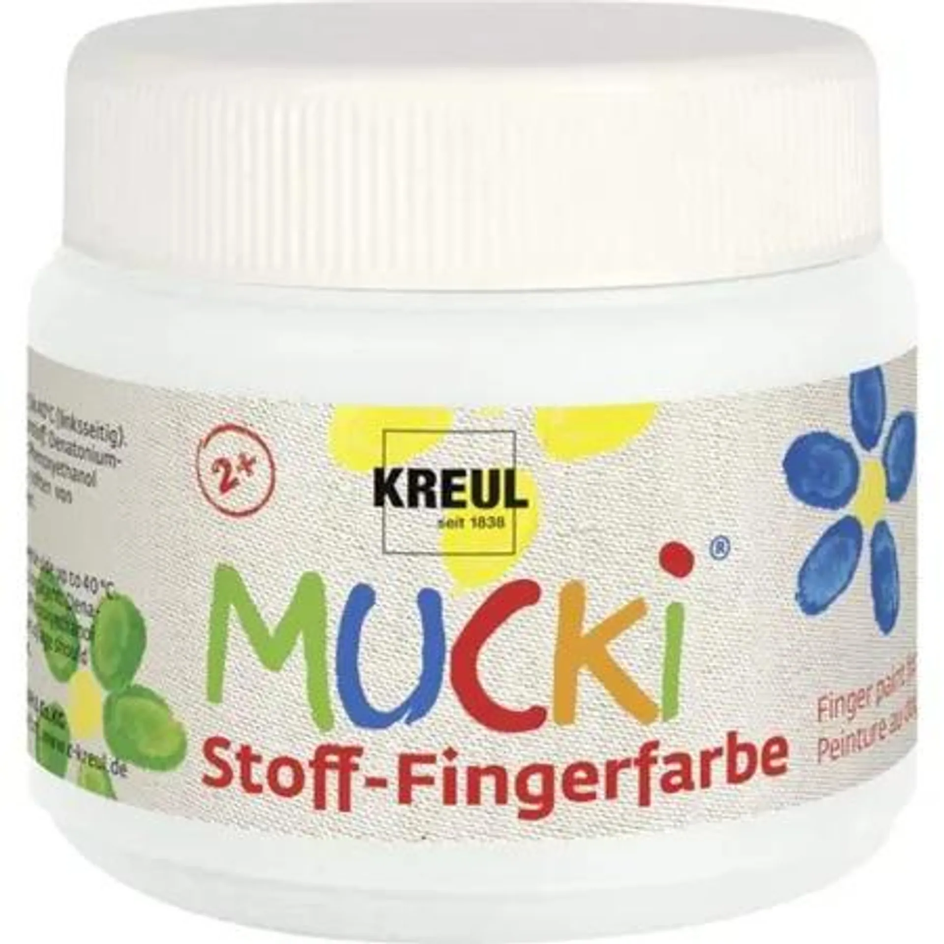 MUCKI Stoff-Fingerfarbe Weiß 150 ml