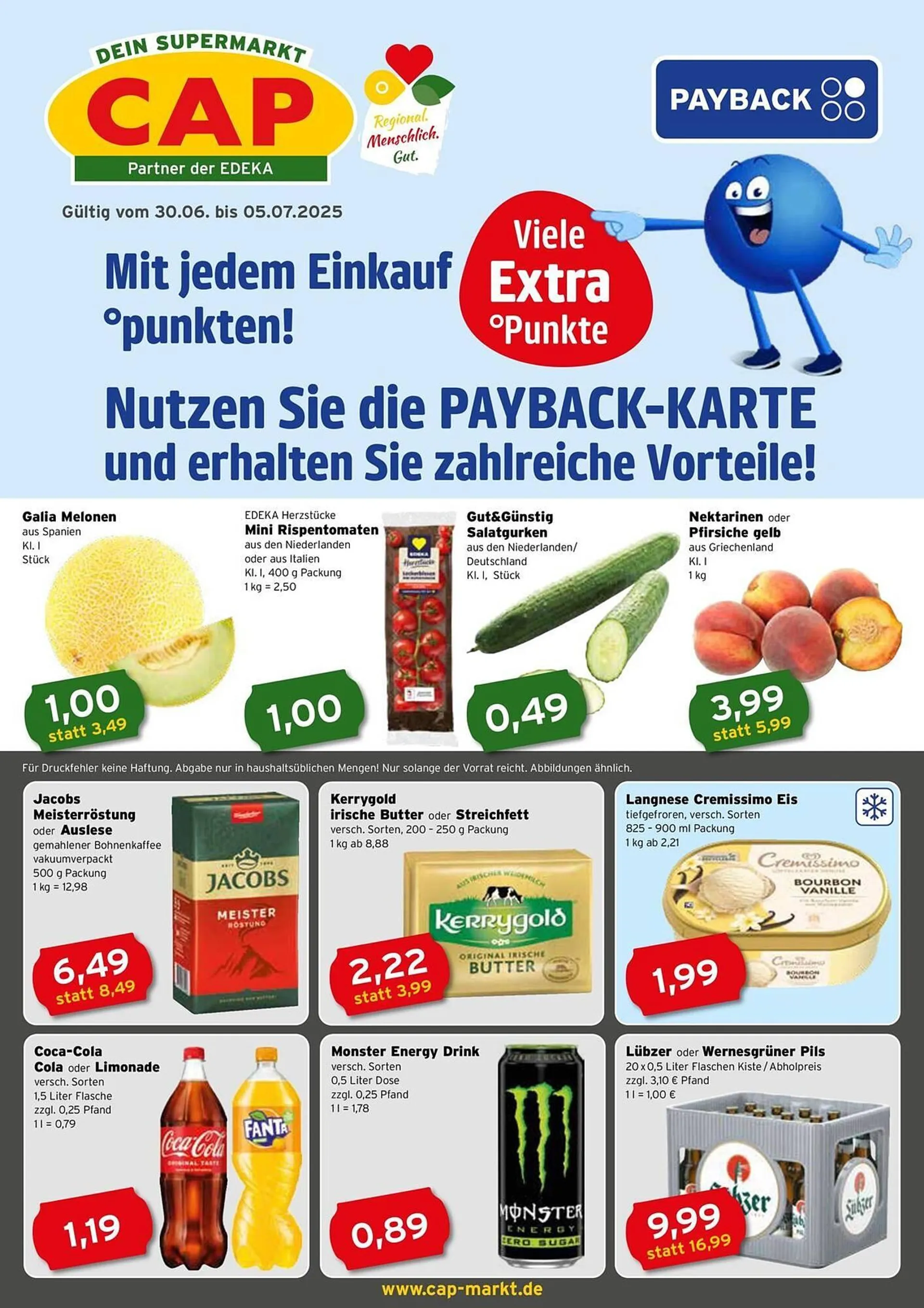CAP Markt Prospekt von 30. Juni bis 5. Juli 2025 - Prospekt seite 1