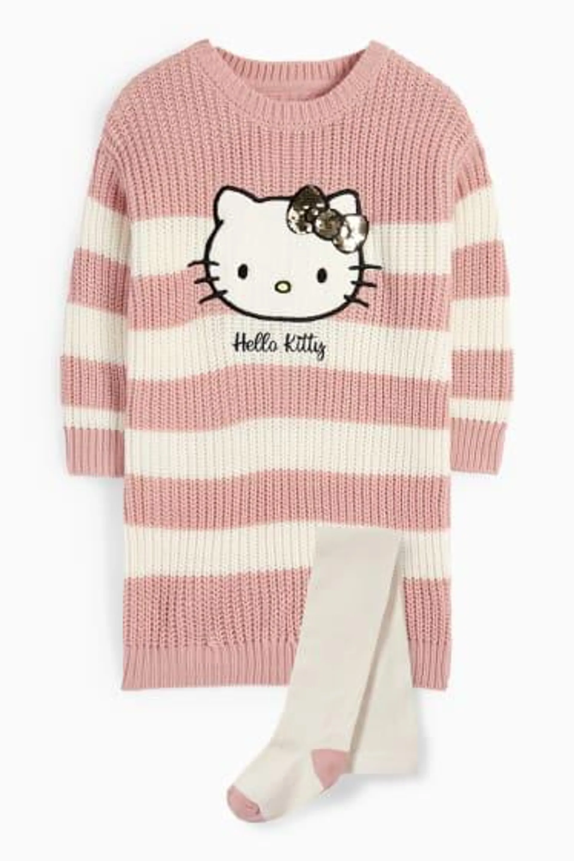 Hello Kitty - set - knitted dress and tights - 2 piece