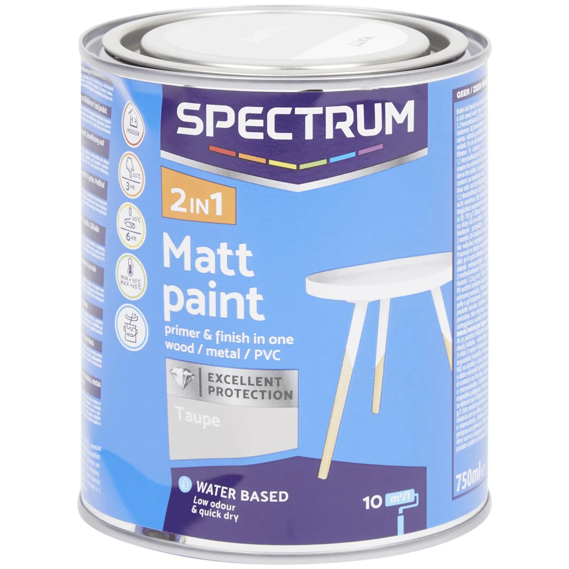 Spectrum 2-in-1 Matter Acryllack Taupe