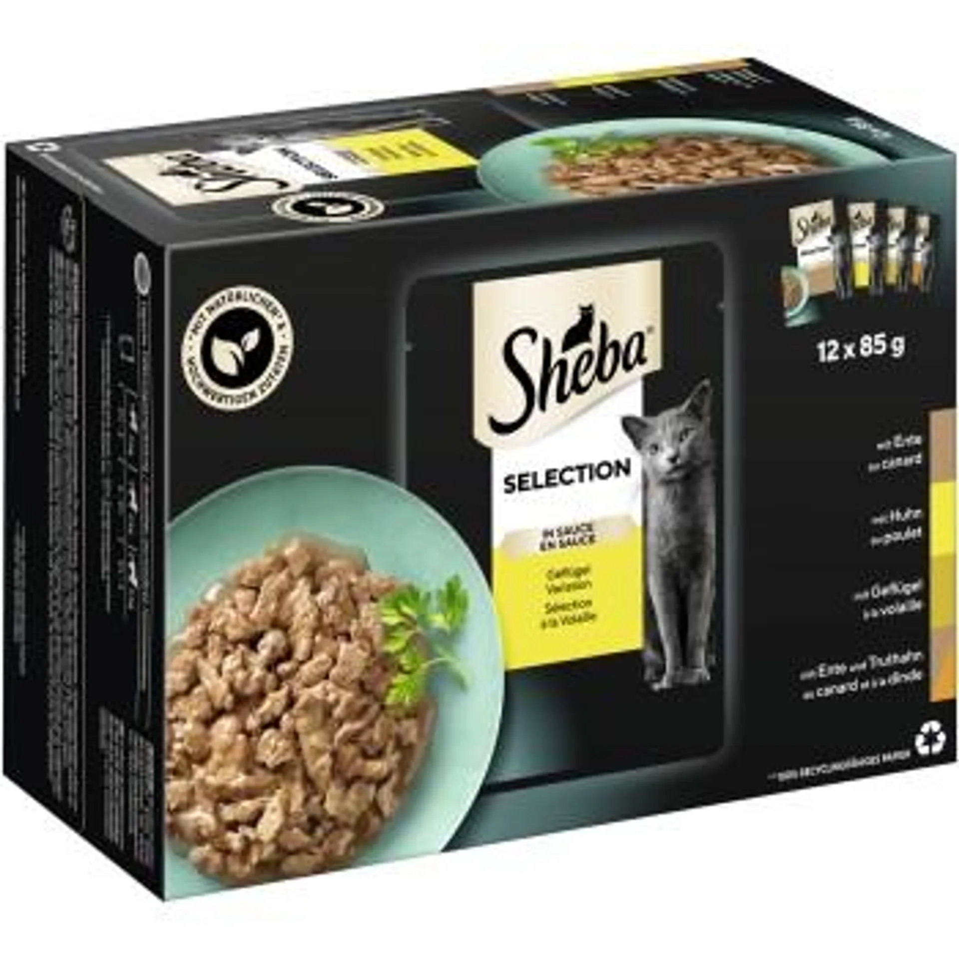 Sheba Selection in Sauce 12x85g Geflügelauswahl