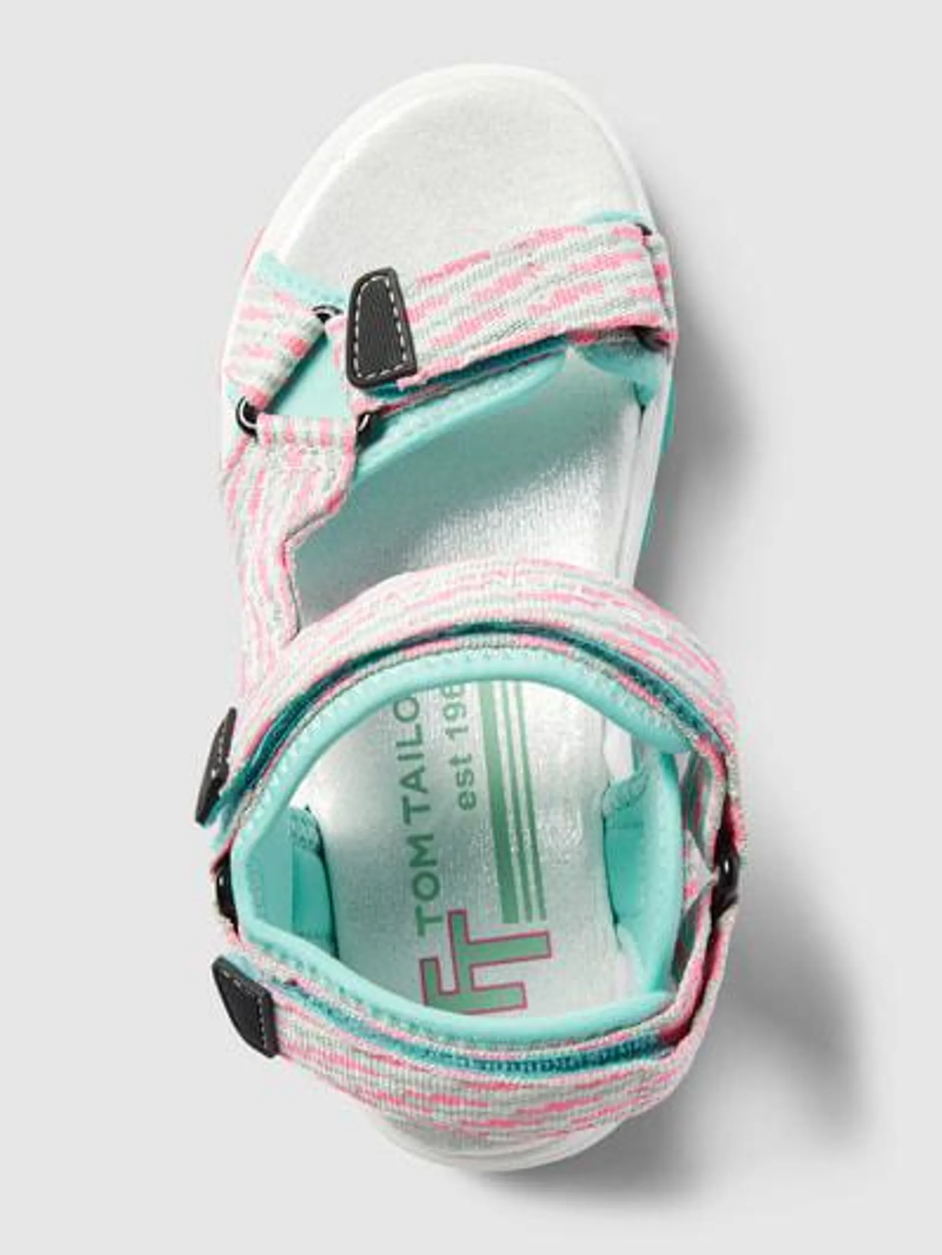 Sandalen mit Allover-Print in mint