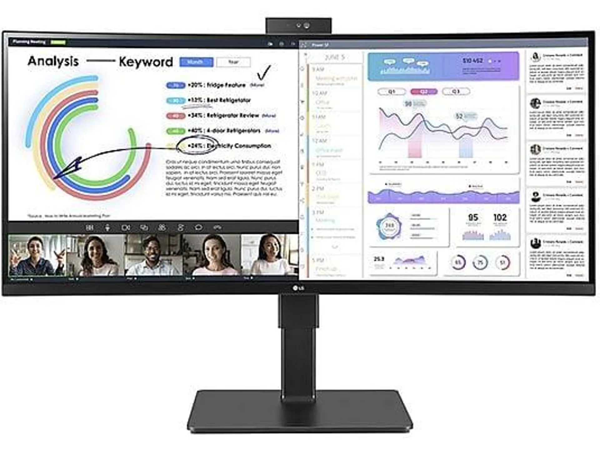 LG 34BQ77QC 34 Zoll UWQHD Monitor (5 ms Reaktionszeit , 60 Hz , 60 Hz nativ)