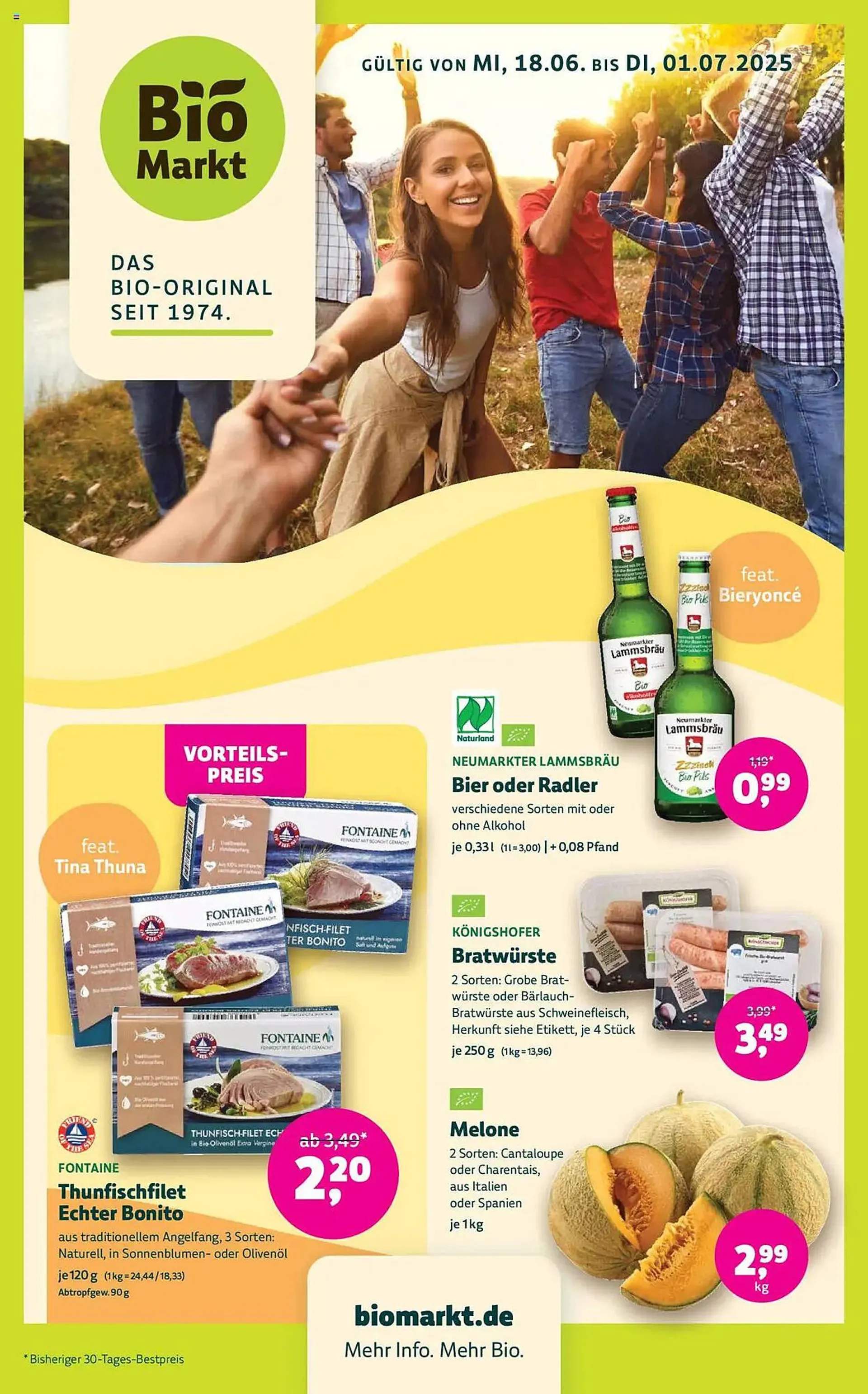 Biomarkt Prospekt von 18. Juni bis 1. Juli 2025 - Prospekt seite 1