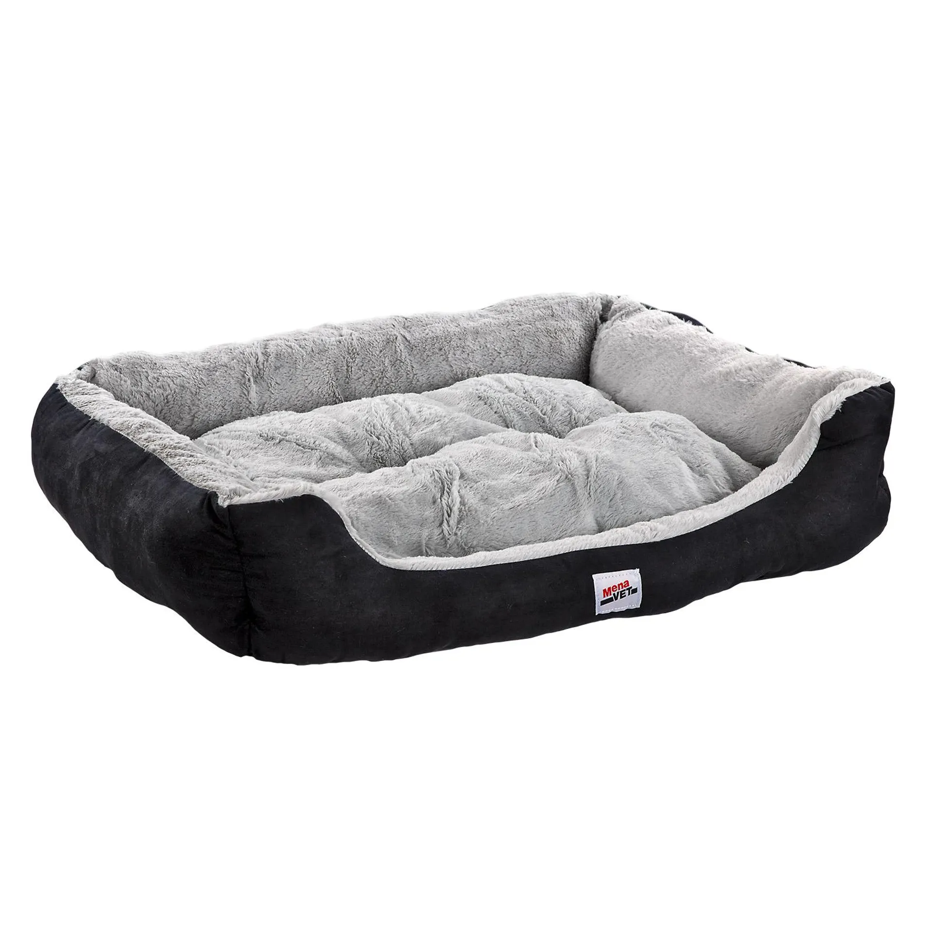 Hunde-/ Katzen Kuschelbett BAILY 75cm grau/schwarz Haustierbett