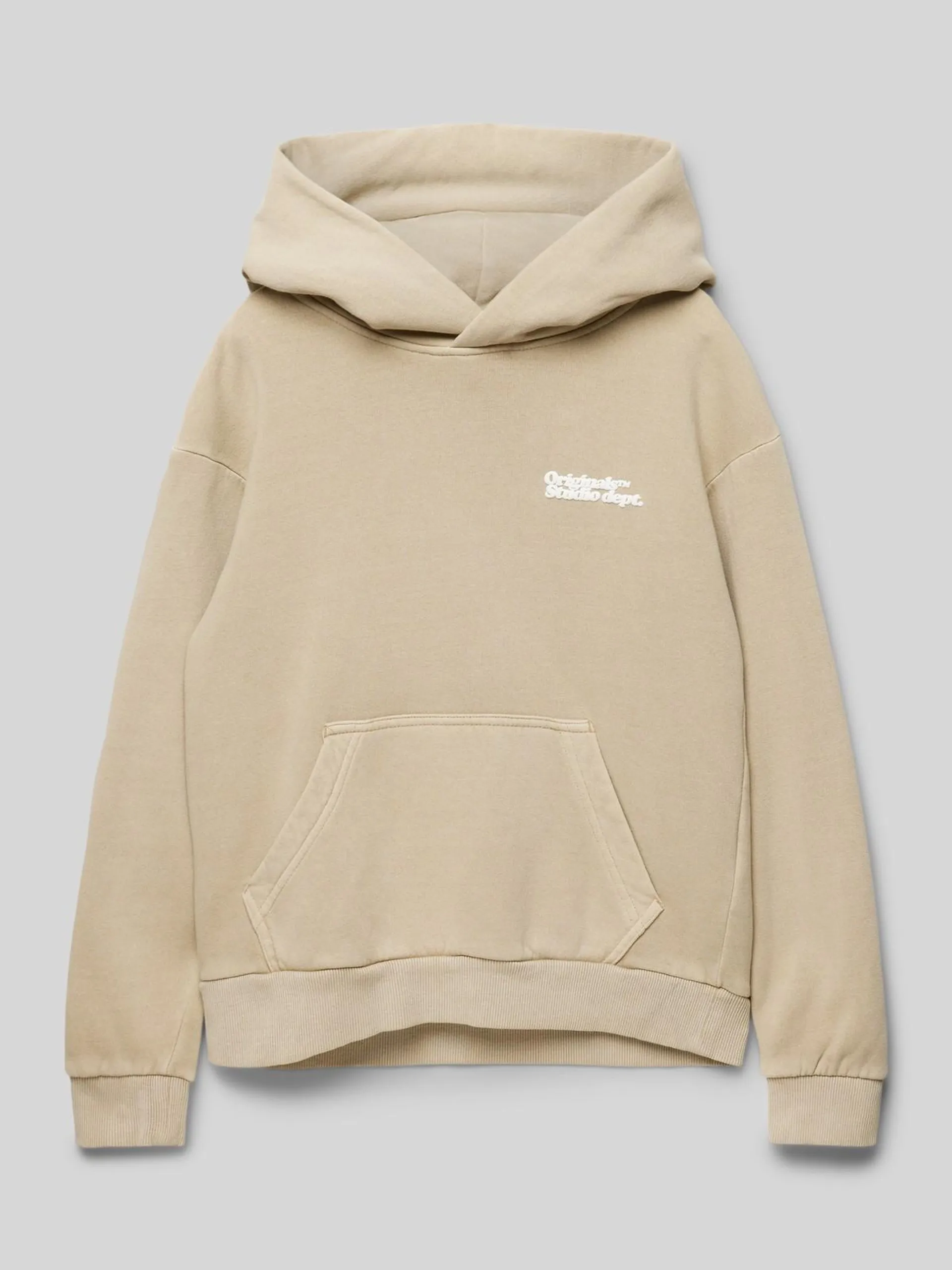 Hoodie mit Label-Print Modell 'VERMONT' in beige