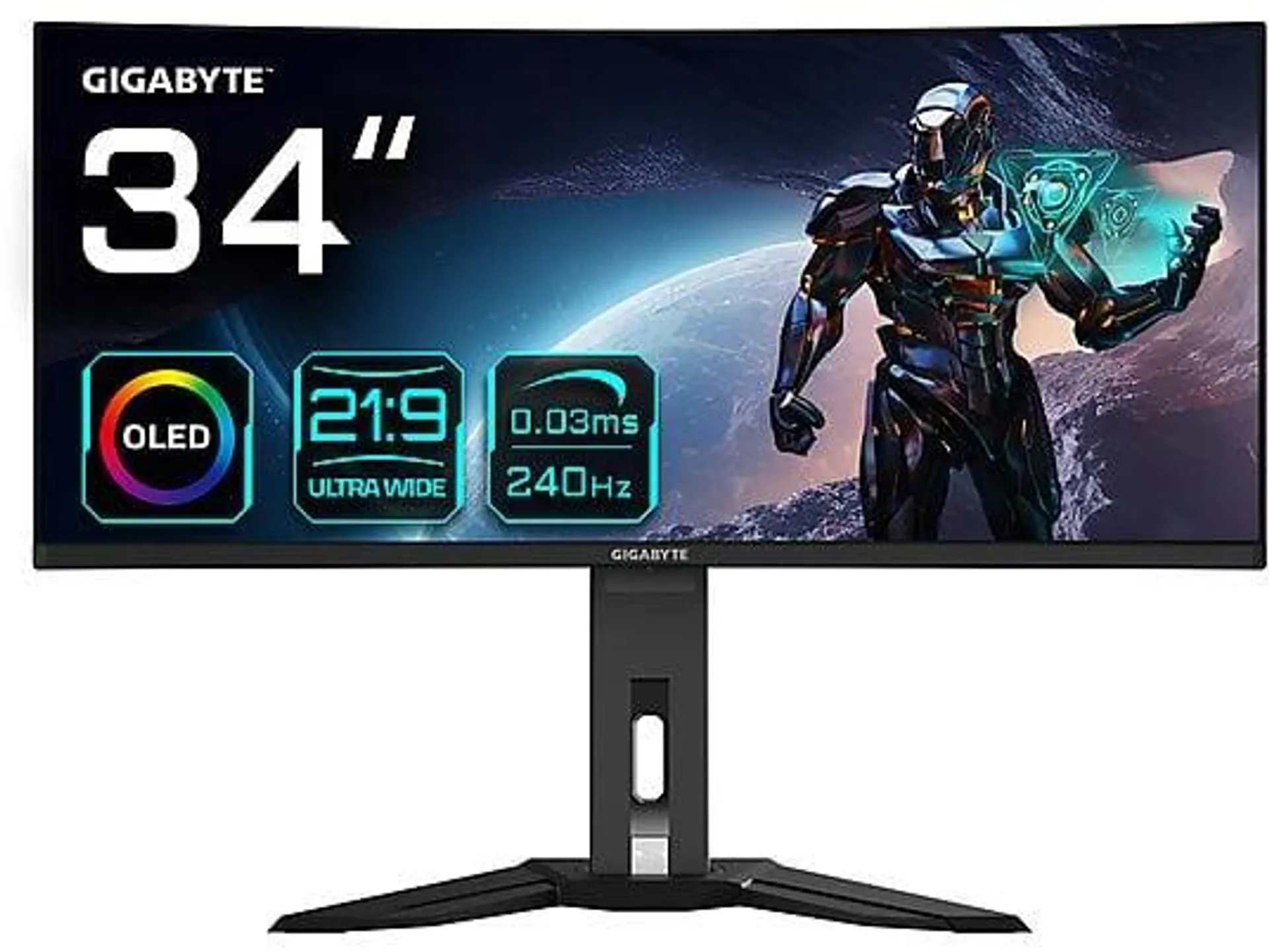 GIGABYTE MO34WQC2 34 Zoll WQHD Monitor (0,03 ms Reaktionszeit , 240 Hz , 240 Hz nativ)