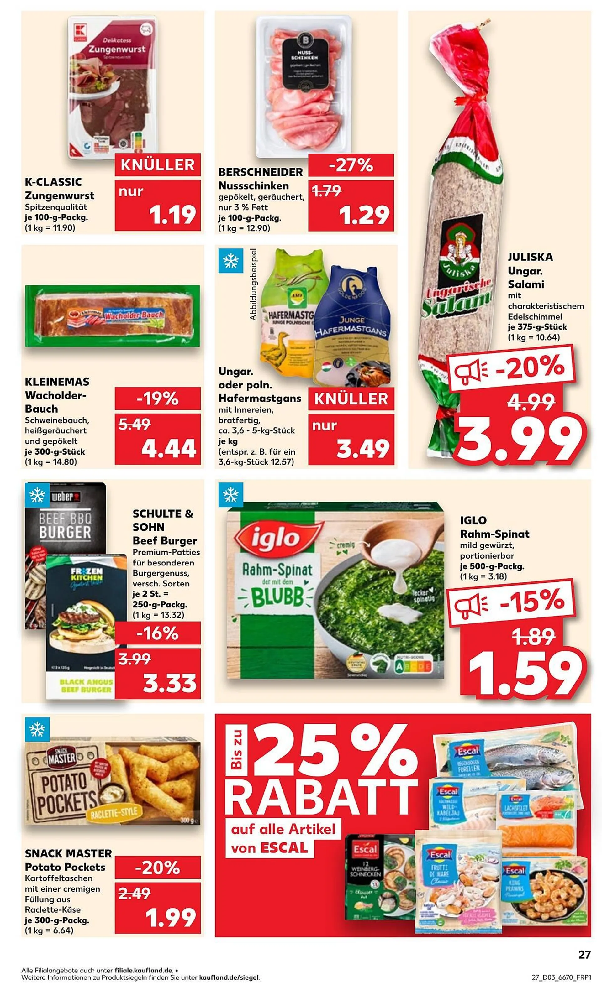 Kaufland Prospekt von 16. Januar bis 22. Januar 2025 - Prospekt seite 27