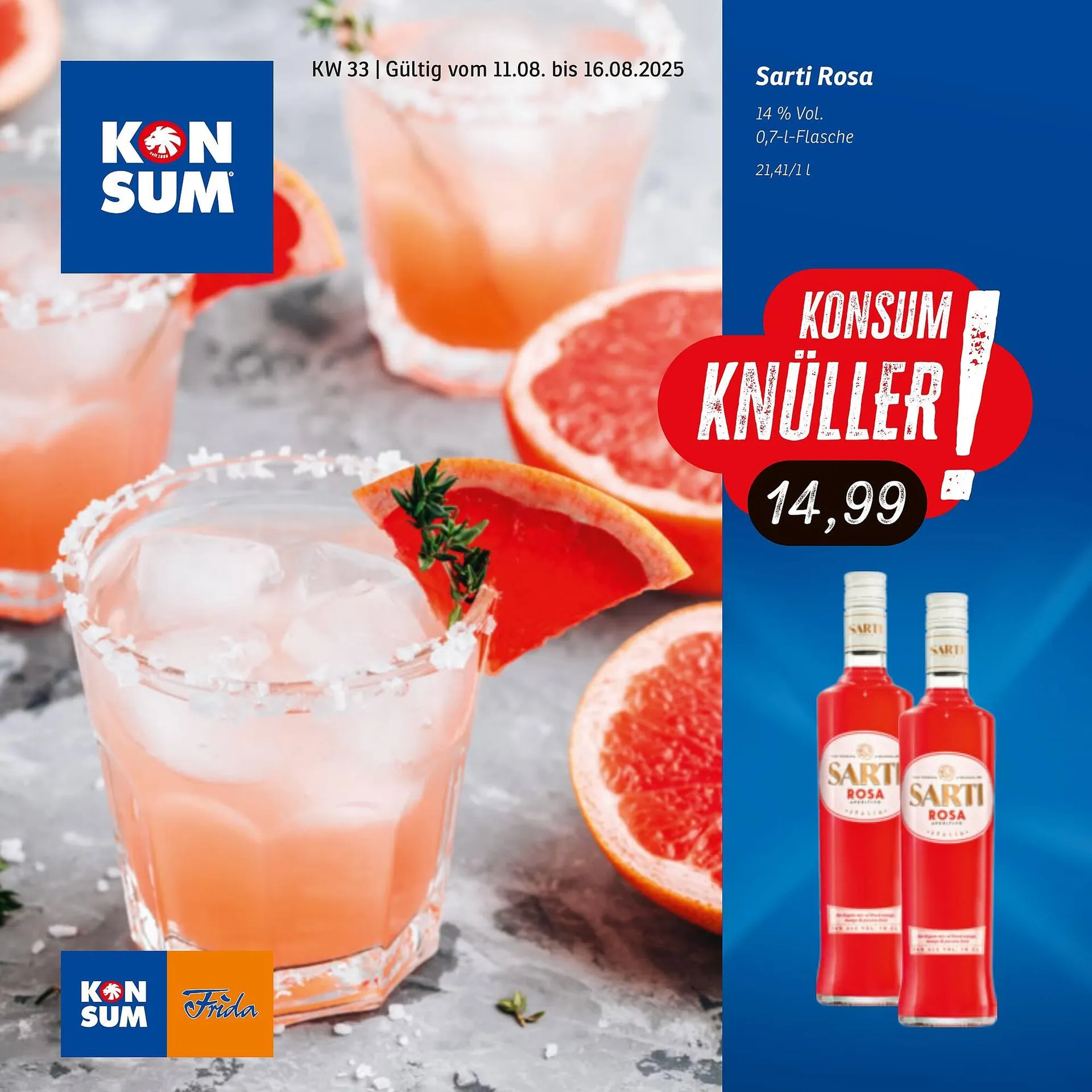 KONSUM Prospekt von 11. August bis 16. August 2025 - Prospekt seite 1