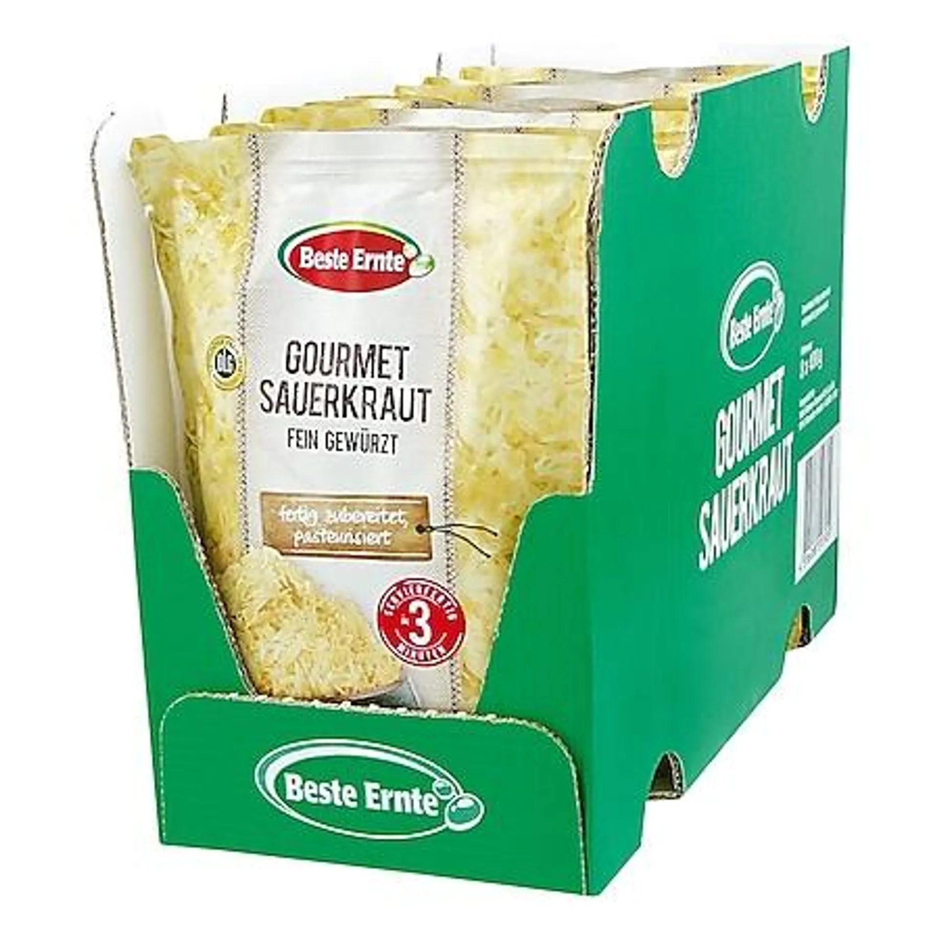 Beste Ernte Gourmet-Sauerkraut 400 g, 8er Pack