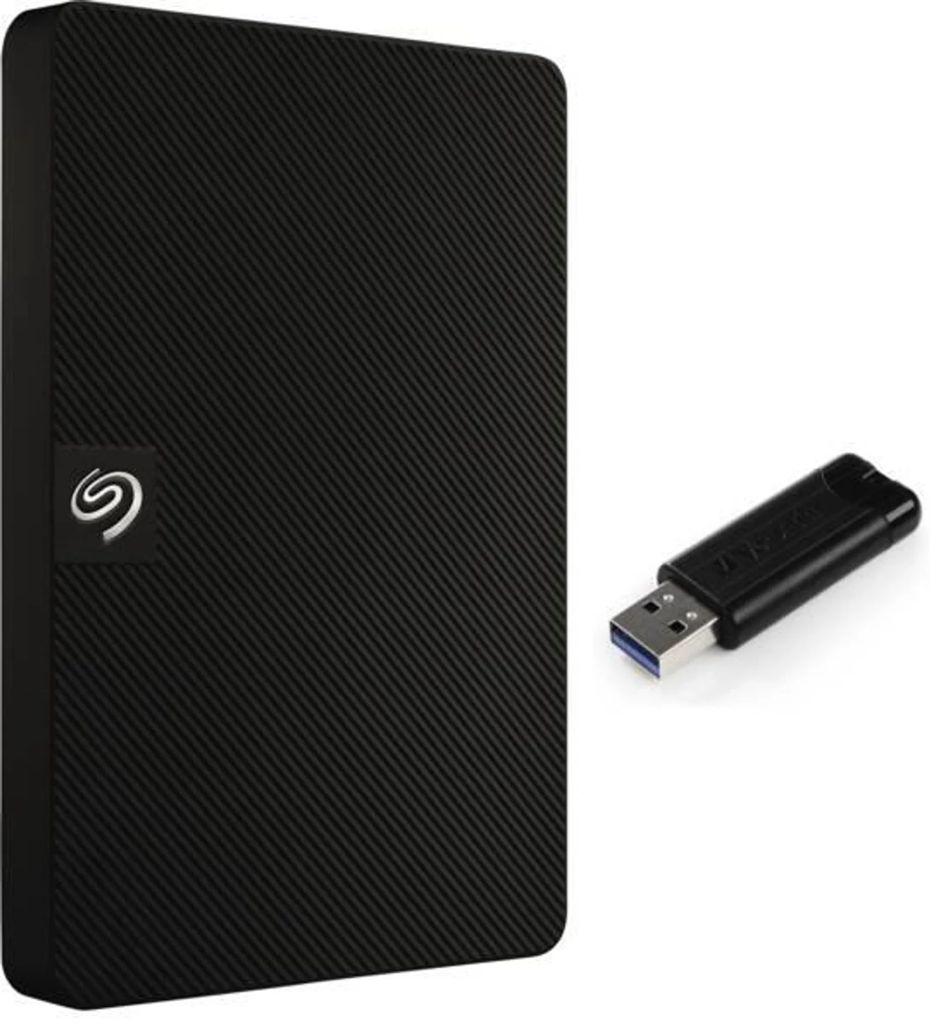 Expansion Portable Drive - 2 TB + 64GB USB Stick - Schwarz