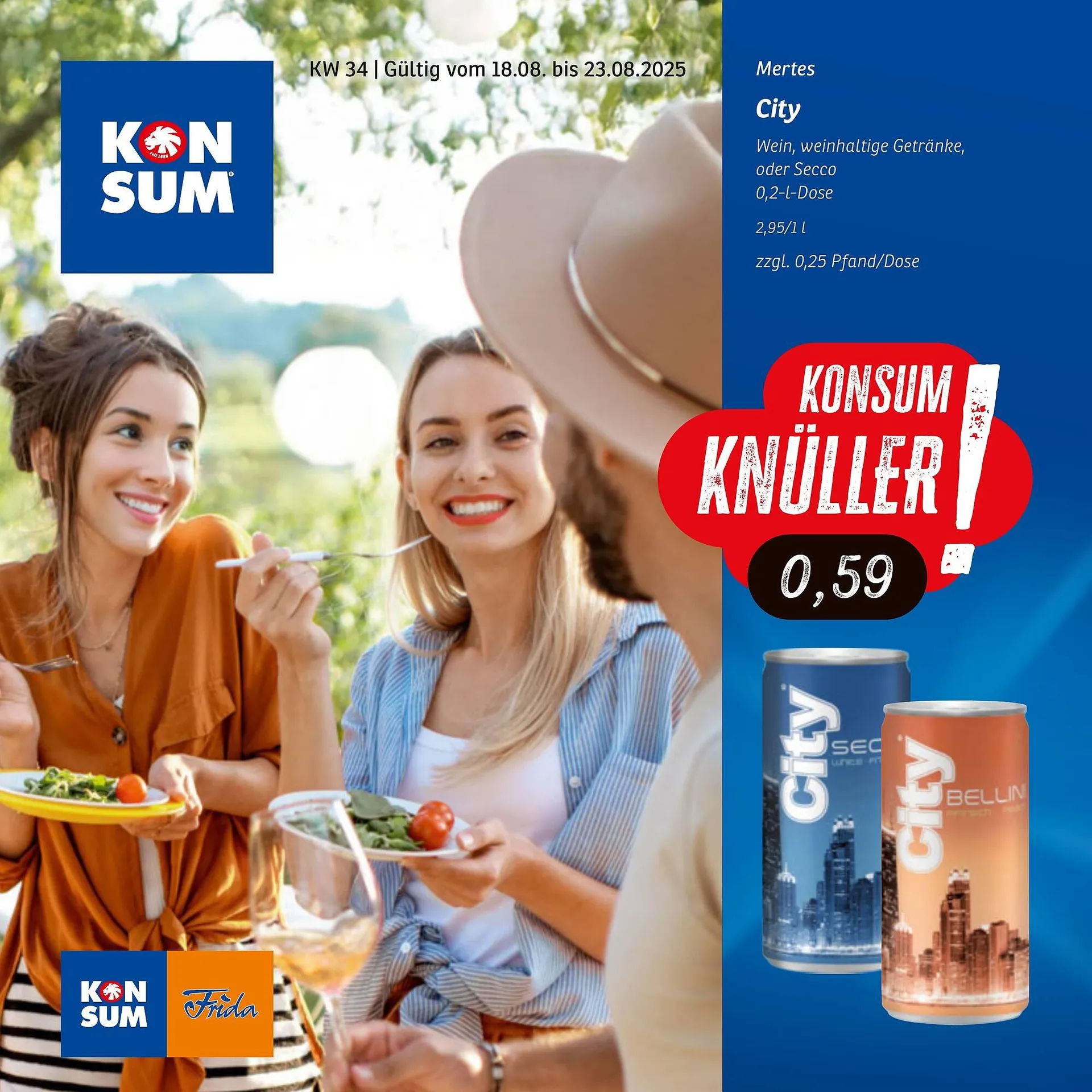 KONSUM Prospekt von 18. August bis 23. August 2025 - Prospekt seite 1