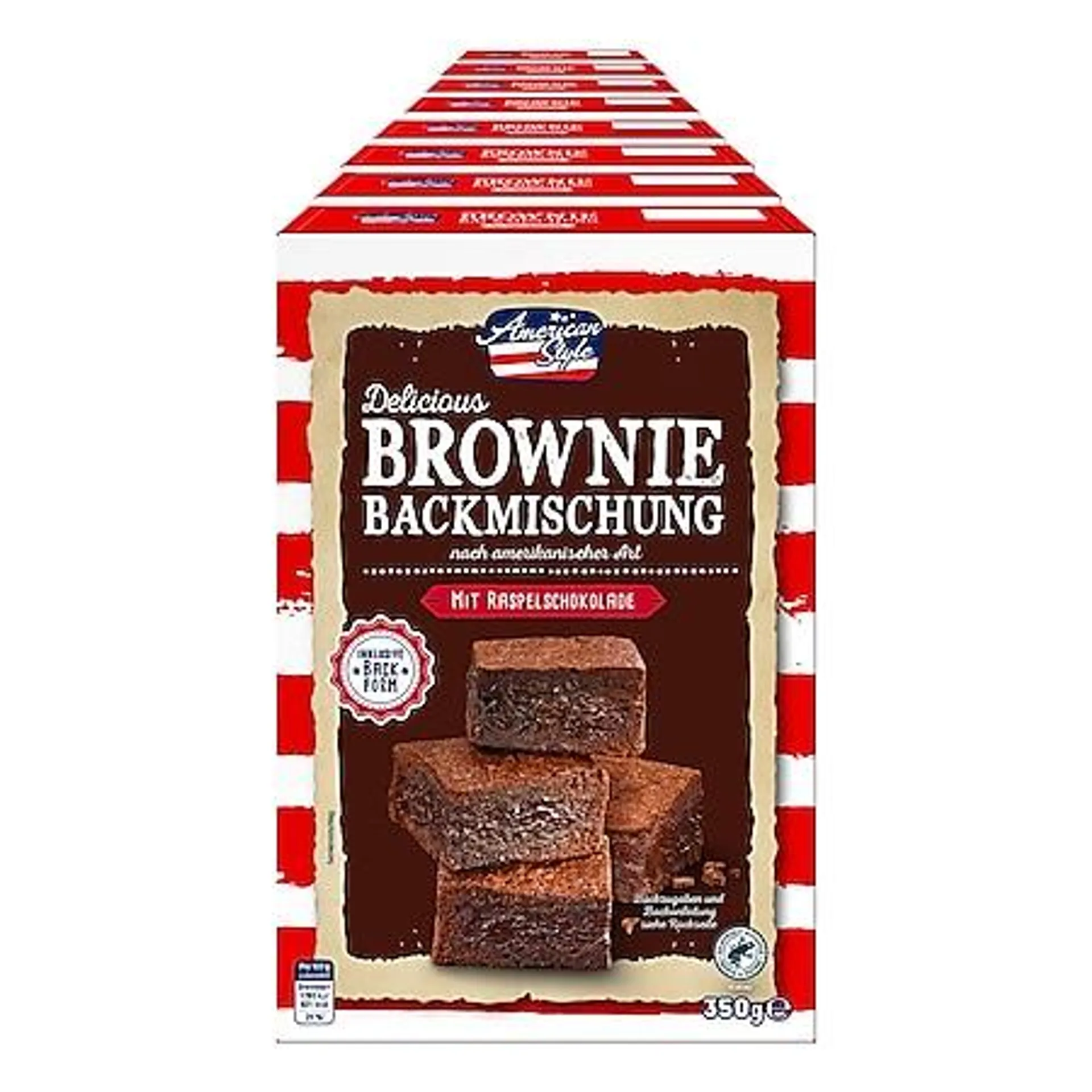 American Style Backmischung Brownies 350 g, 8er Pack