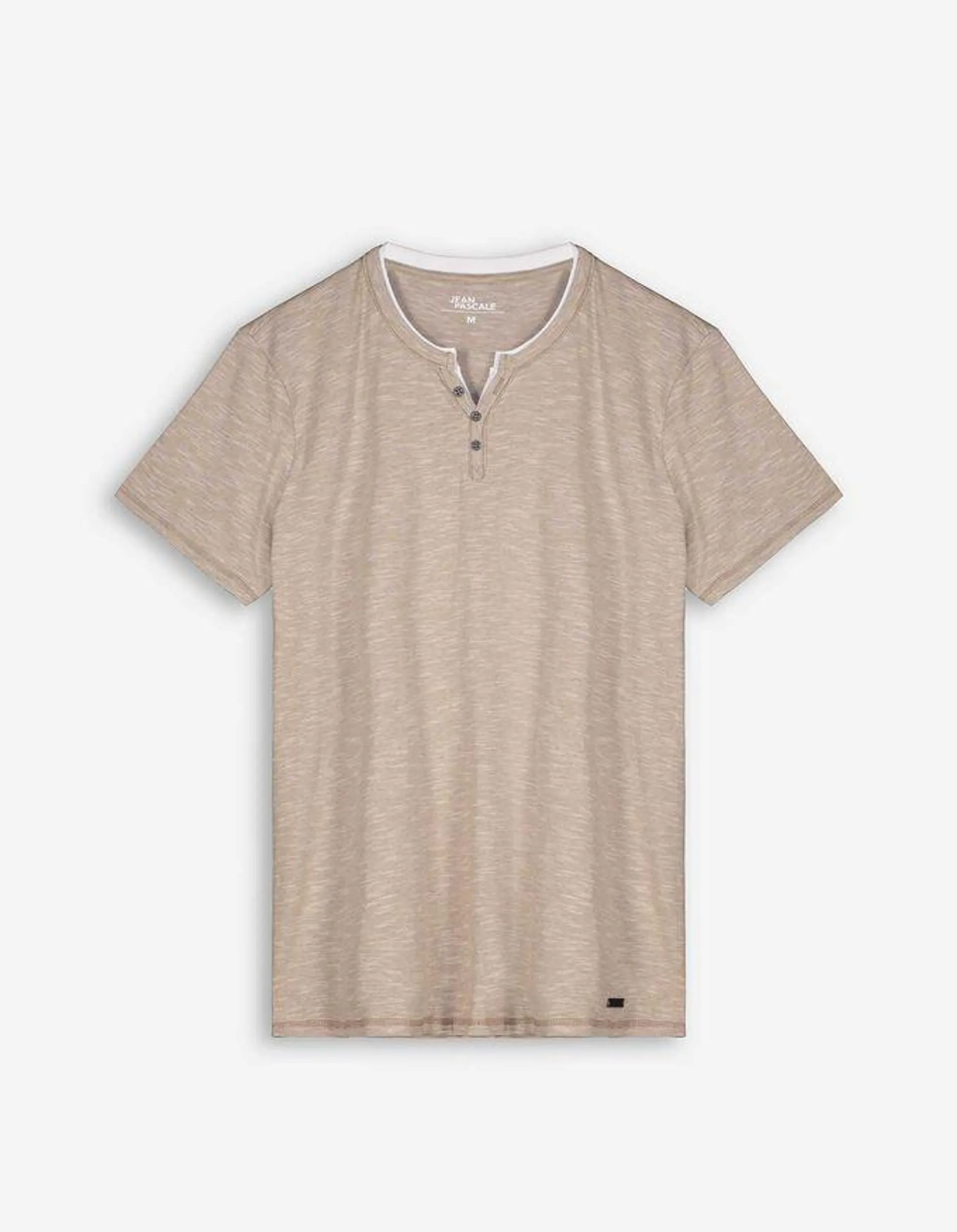 T-shirt - Look a doppio strato - beige