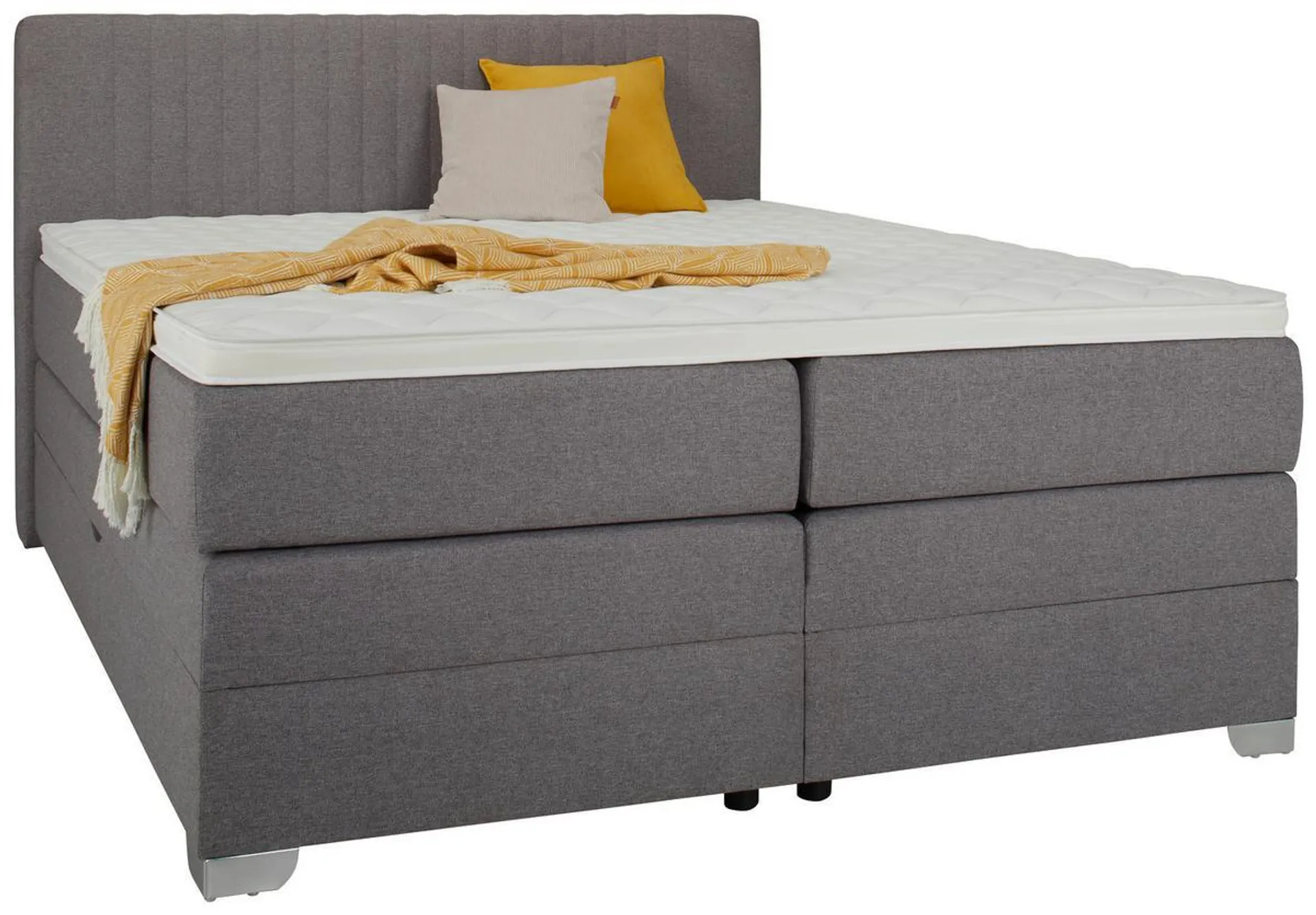 Boxspringbett Plura in Grau ca. 180x200cm