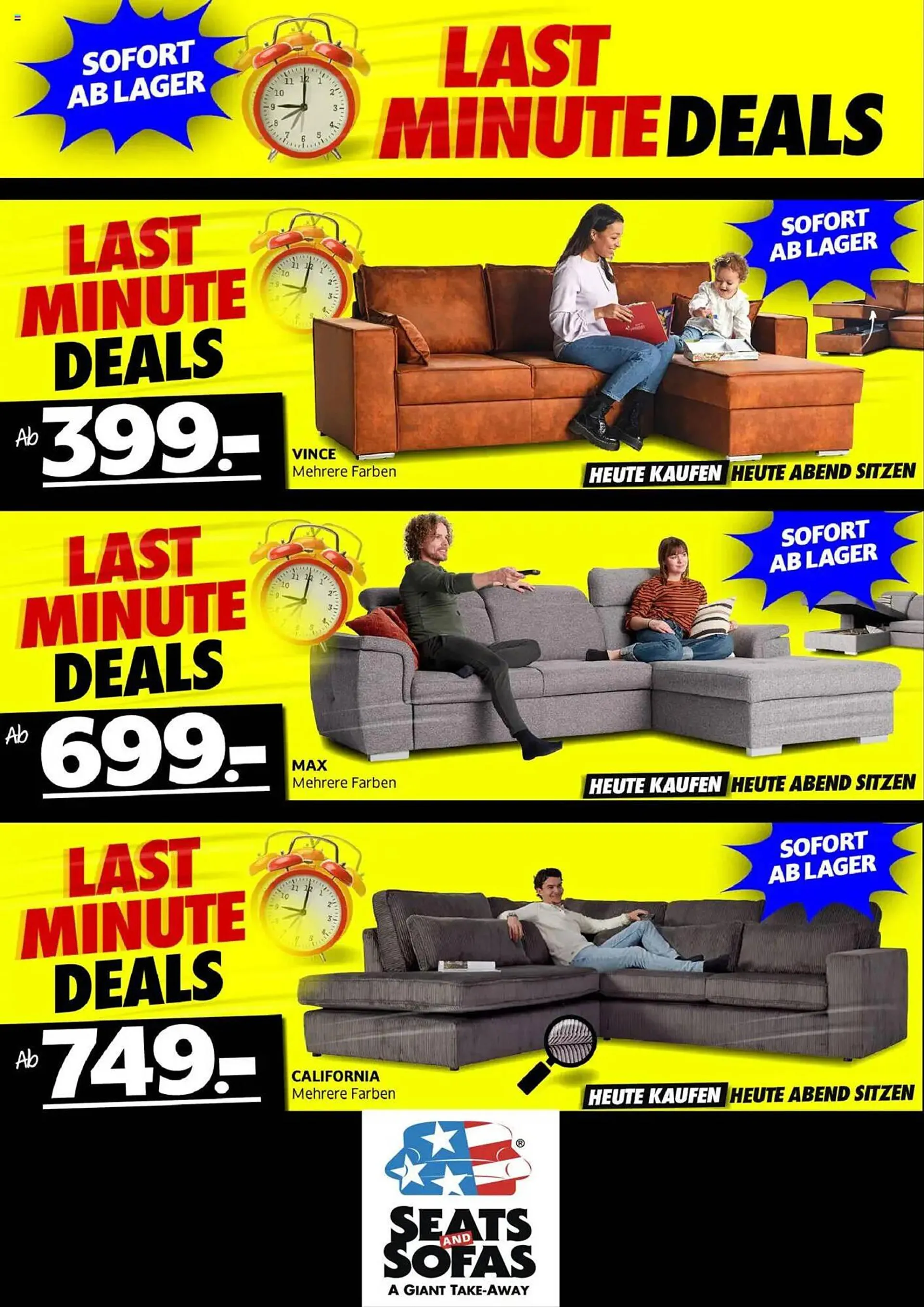 Seats and Sofas Prospekt von 27. Juni bis 28. Juli 2025 - Prospekt seite 1