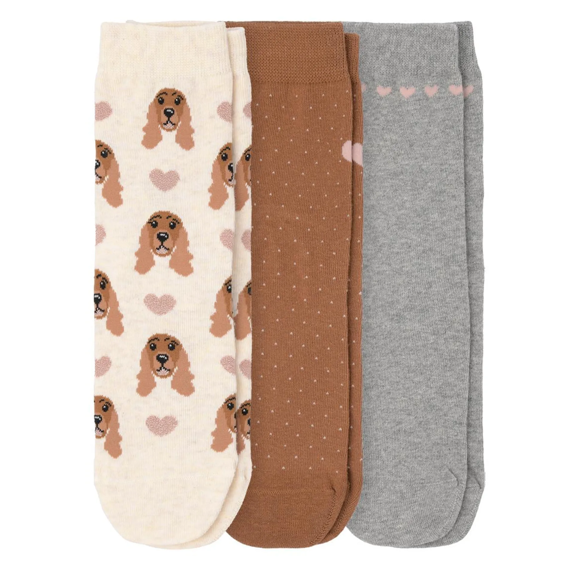 3 Paar Damen Socken in verschiedenen Dessins