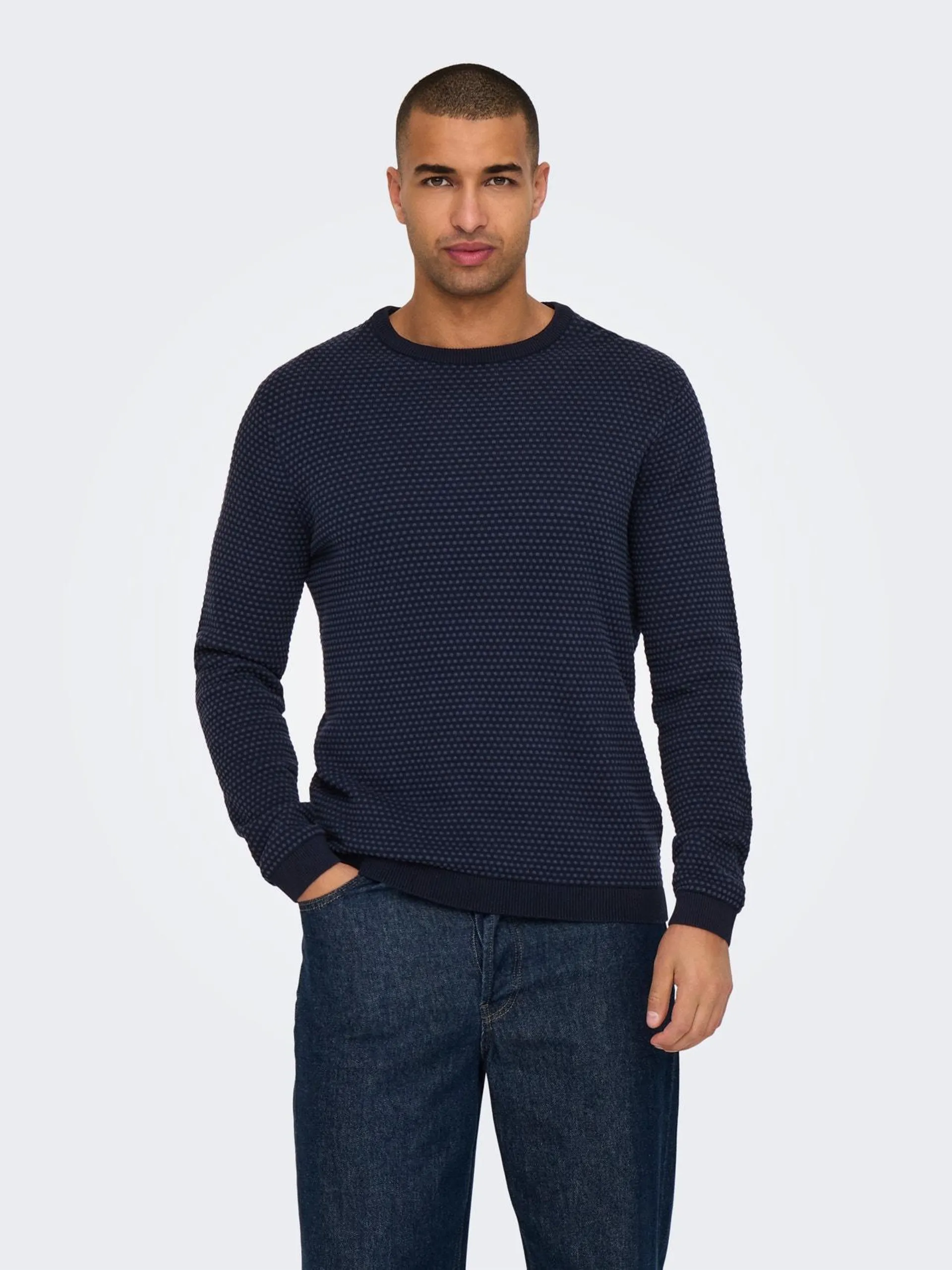 Rundhalsausschnitt Pullover