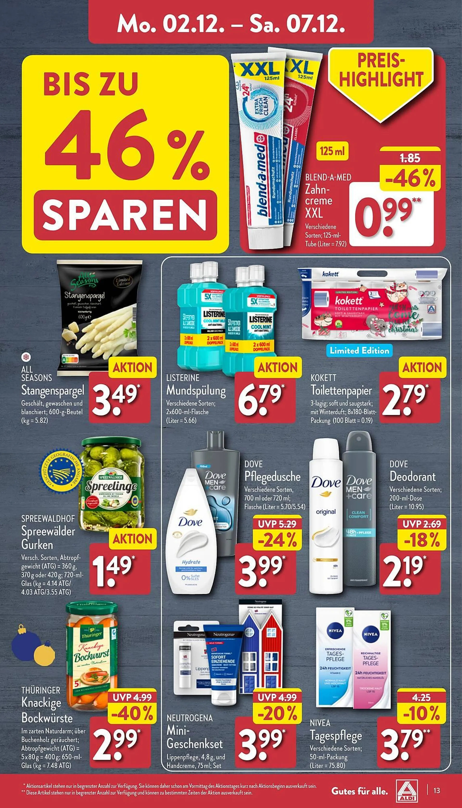 Aldi Nord Prospekt von 2. Dezember bis 7. Dezember 2024 - Prospekt seite 13