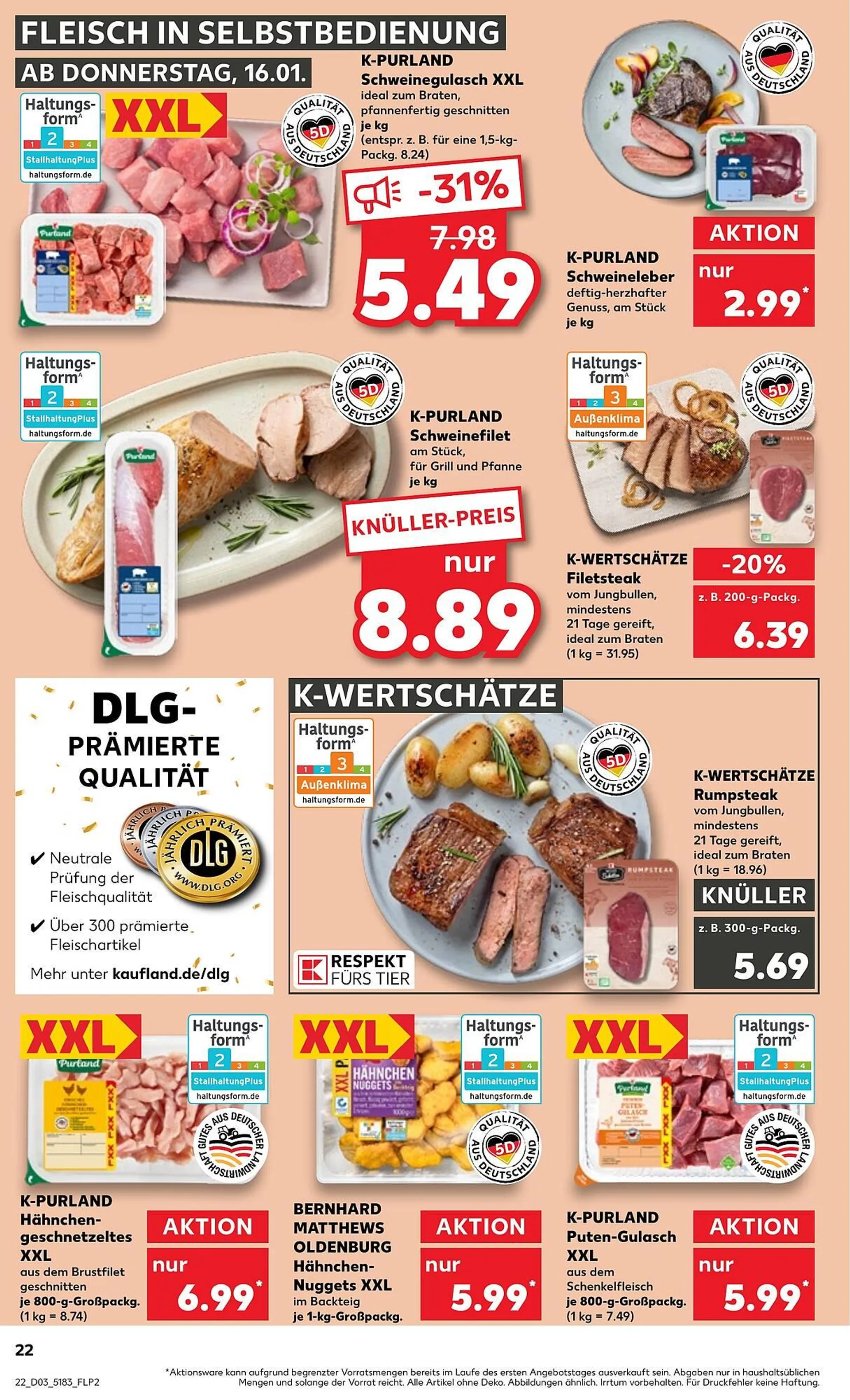 Kaufland Prospekt von 16. Januar bis 22. Januar 2025 - Prospekt seite 22