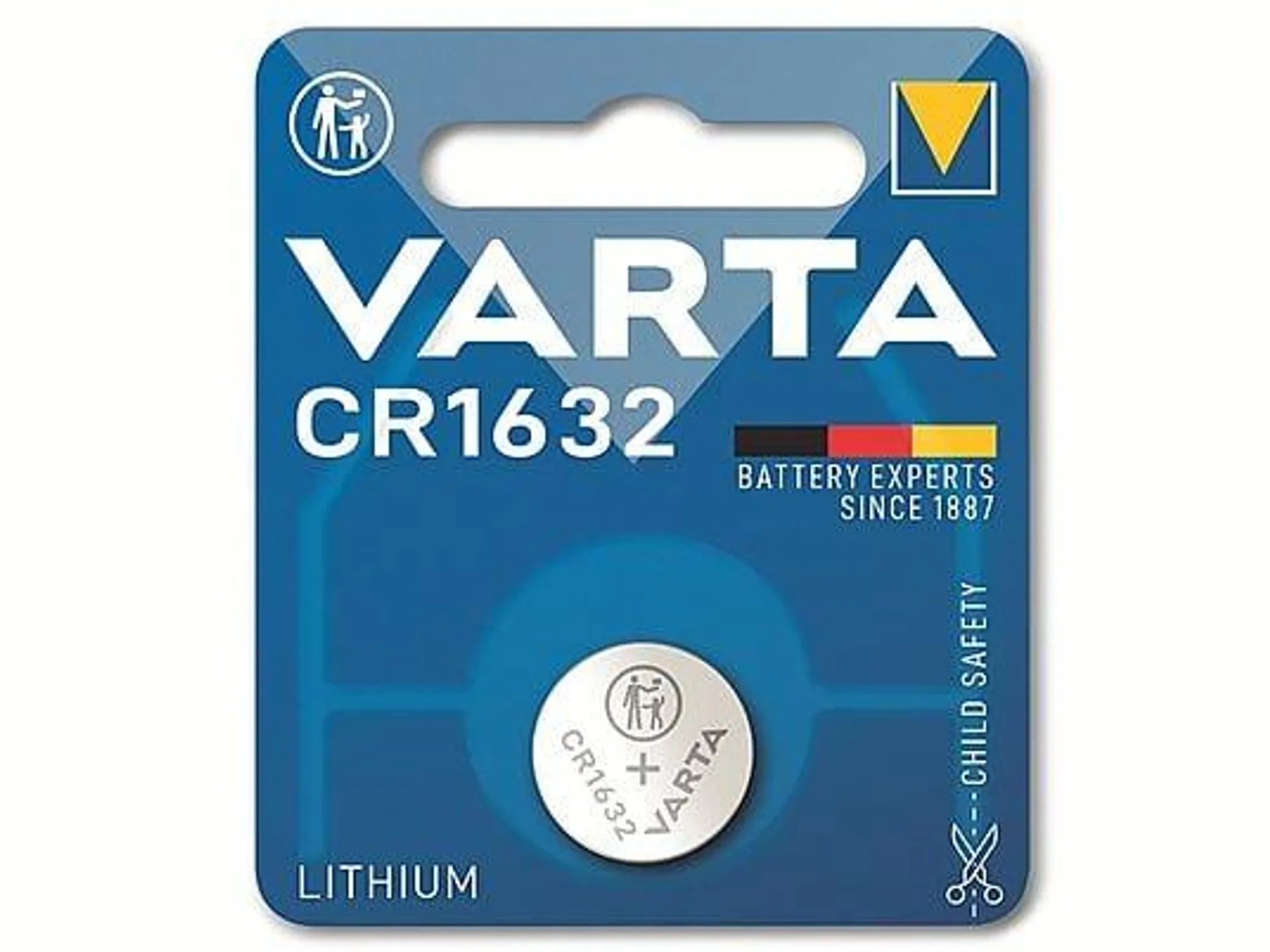 VARTA Knopfzelle Lithium, CR1632, 3V 1 Stück Mando Distancia Knopfzelle, 3 Volt, 140 Milliampere-Stunden