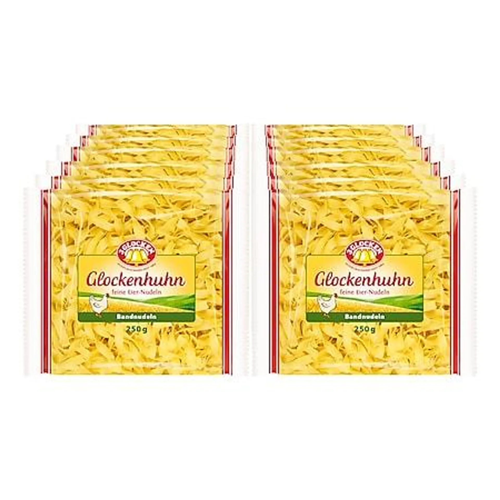 3 Glocken Glockenhuhn Bandnudeln 250 g, 12er Pack