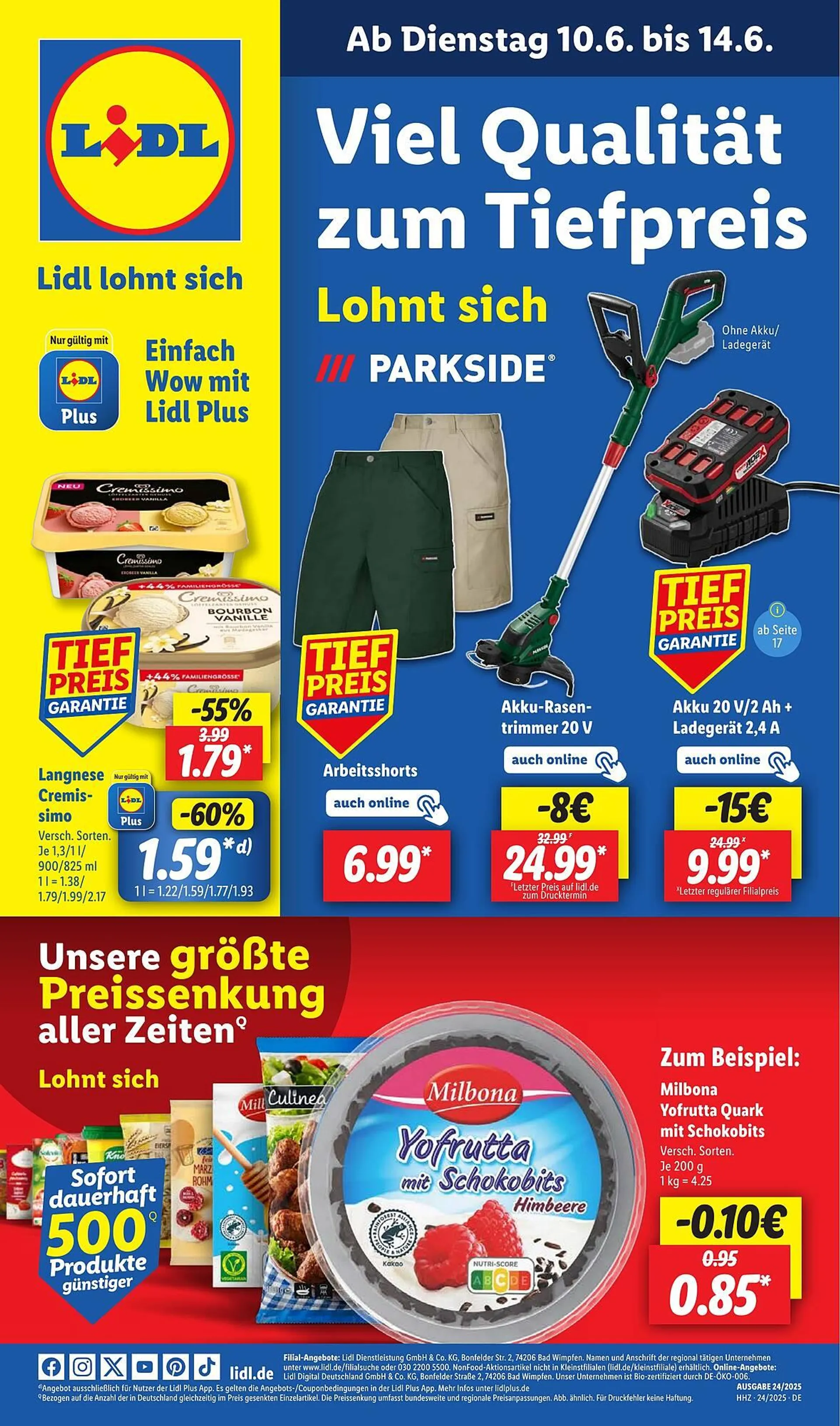 Lidl Prospekt von 10. Juni bis 14. Juni 2025 - Prospekt seite 1