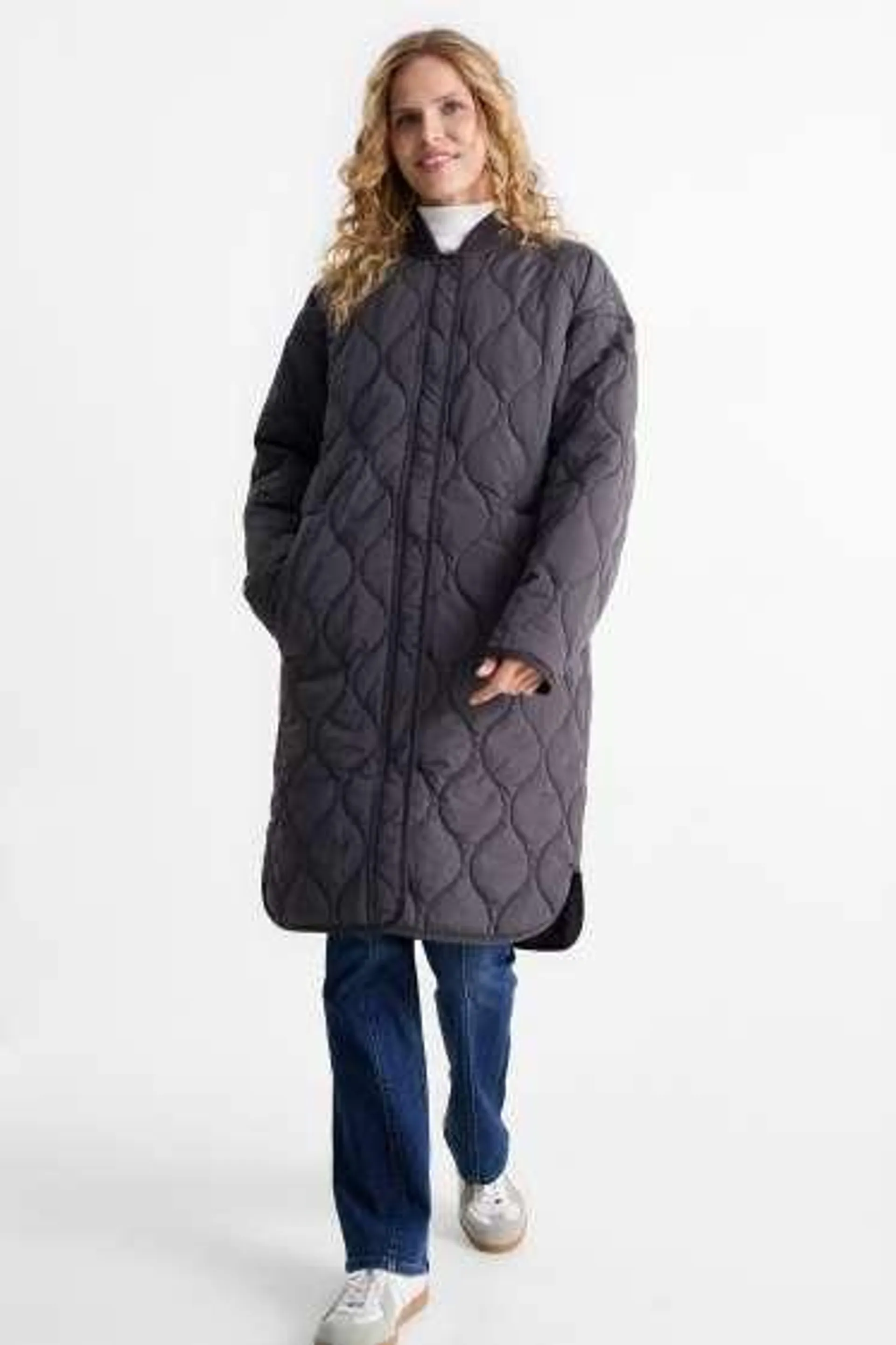 Quilted coat - water-repellent