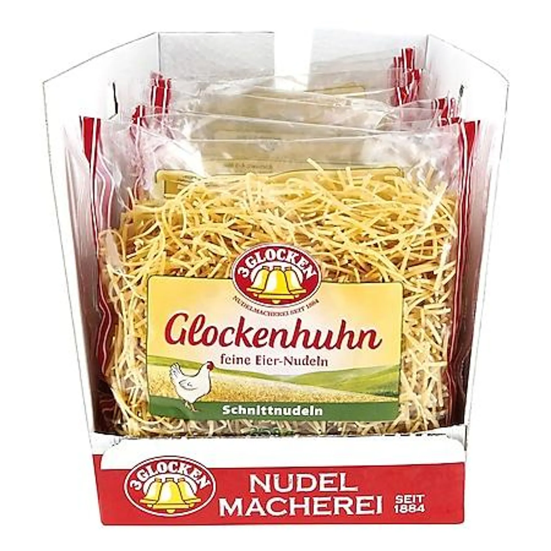 3 Glocken Glockenhuhn Schnittnudeln 250 g, 12er Pack