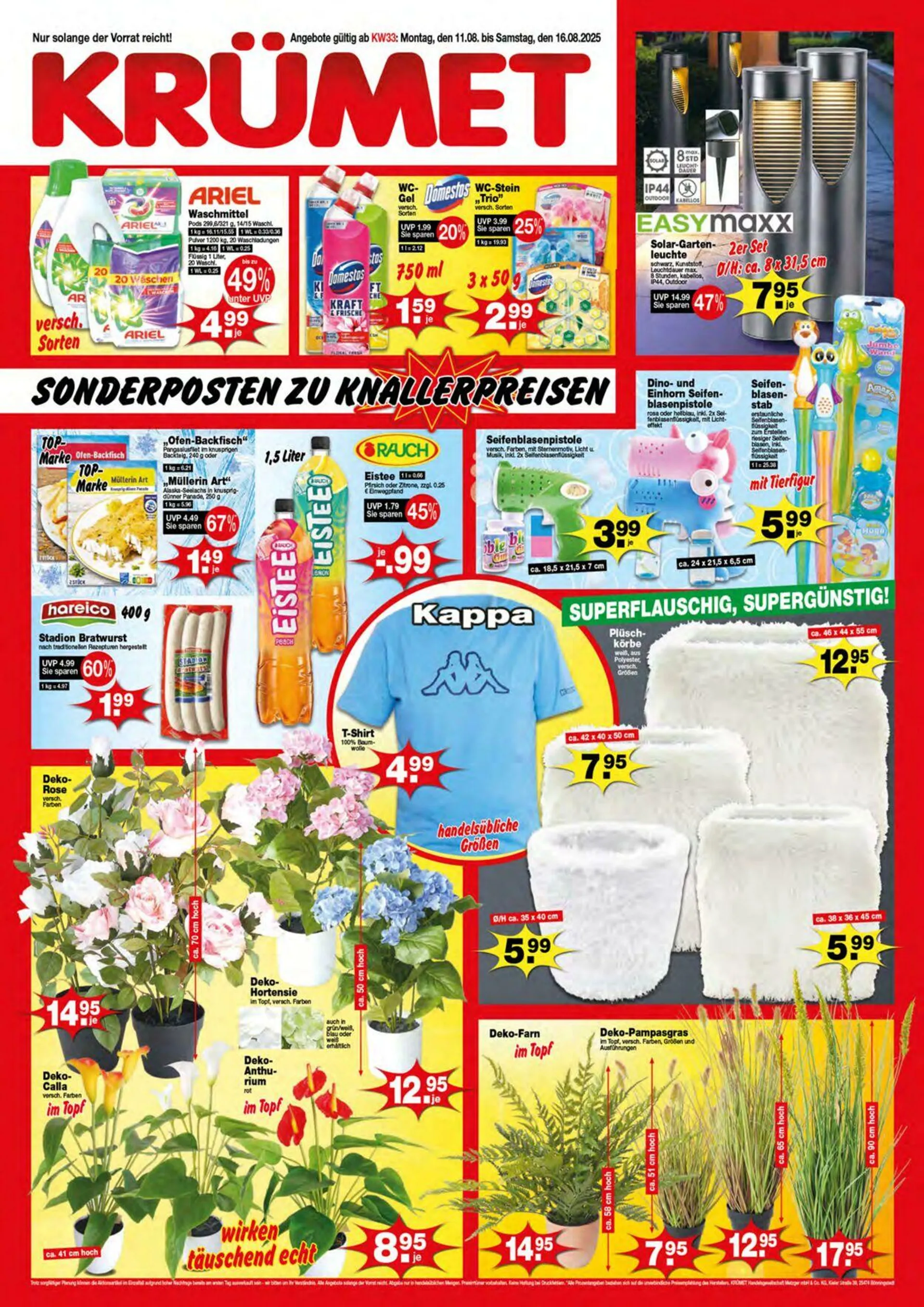 KRÜMET Aktueller Prospekt von 11. August bis 16. August 2025 - Prospekt seite 1