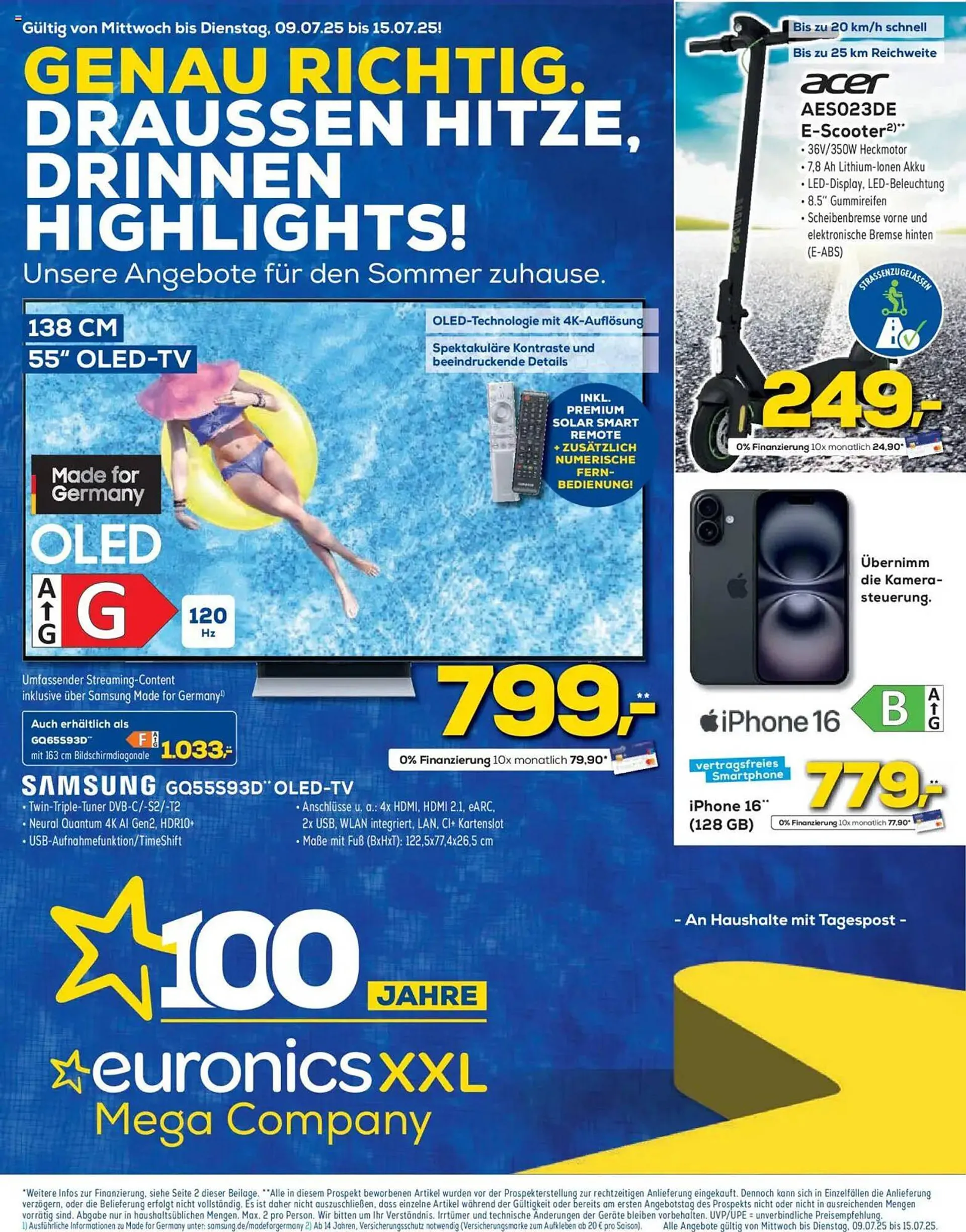 Euronics Prospekt von 9. Juli bis 15. Juli 2025 - Prospekt seite 1