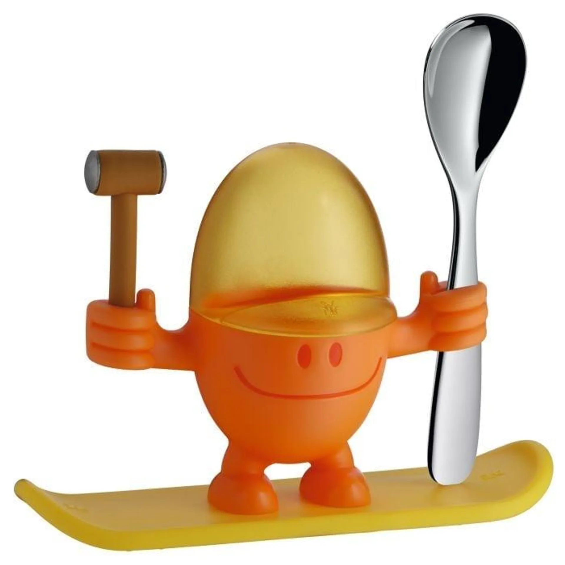 Egg cup set McEgg with spoon, orange 2-piece