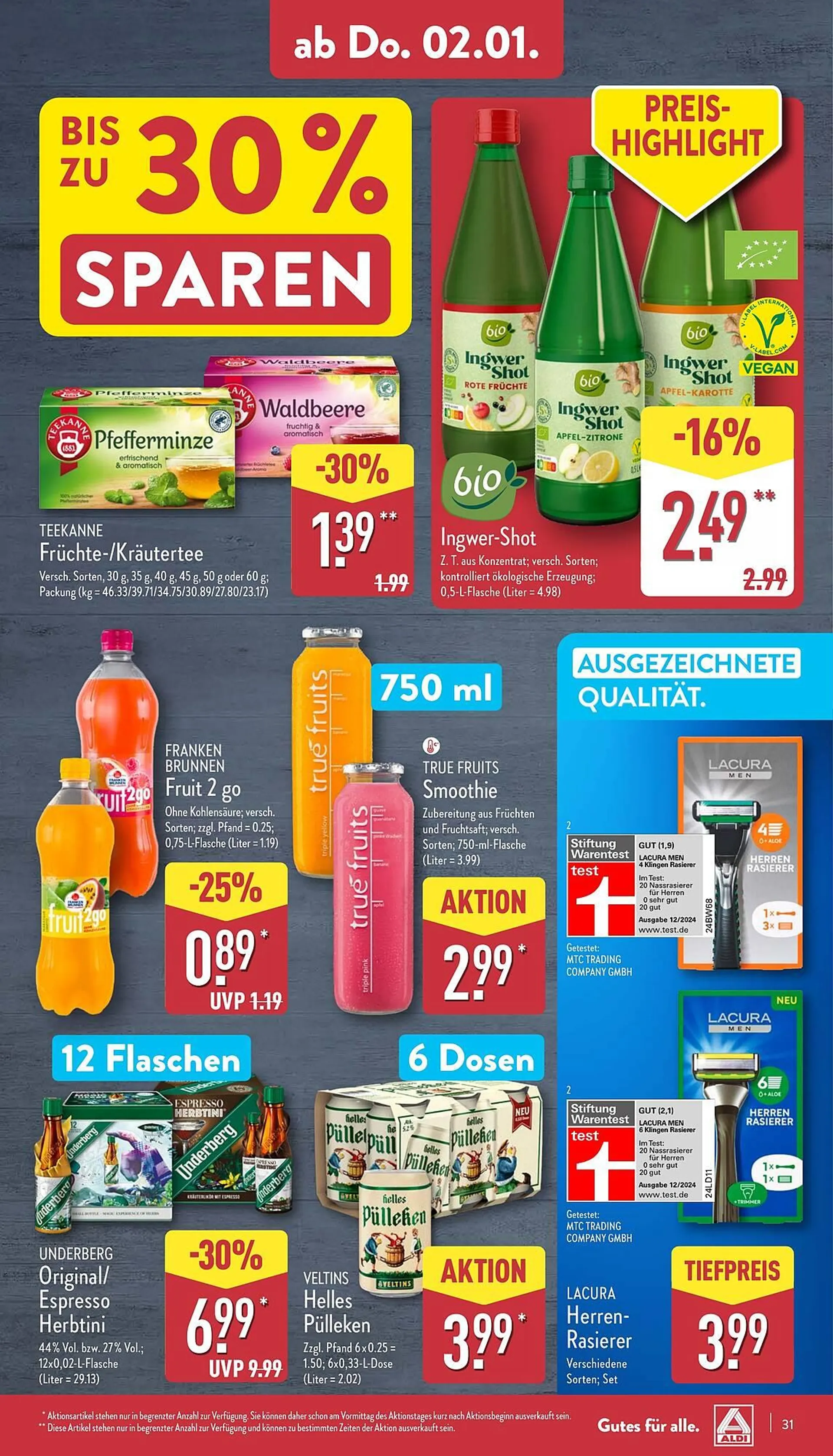 Aldi Nord Prospekt von 30. Dezember bis 4. Januar 2025 - Prospekt seite 31