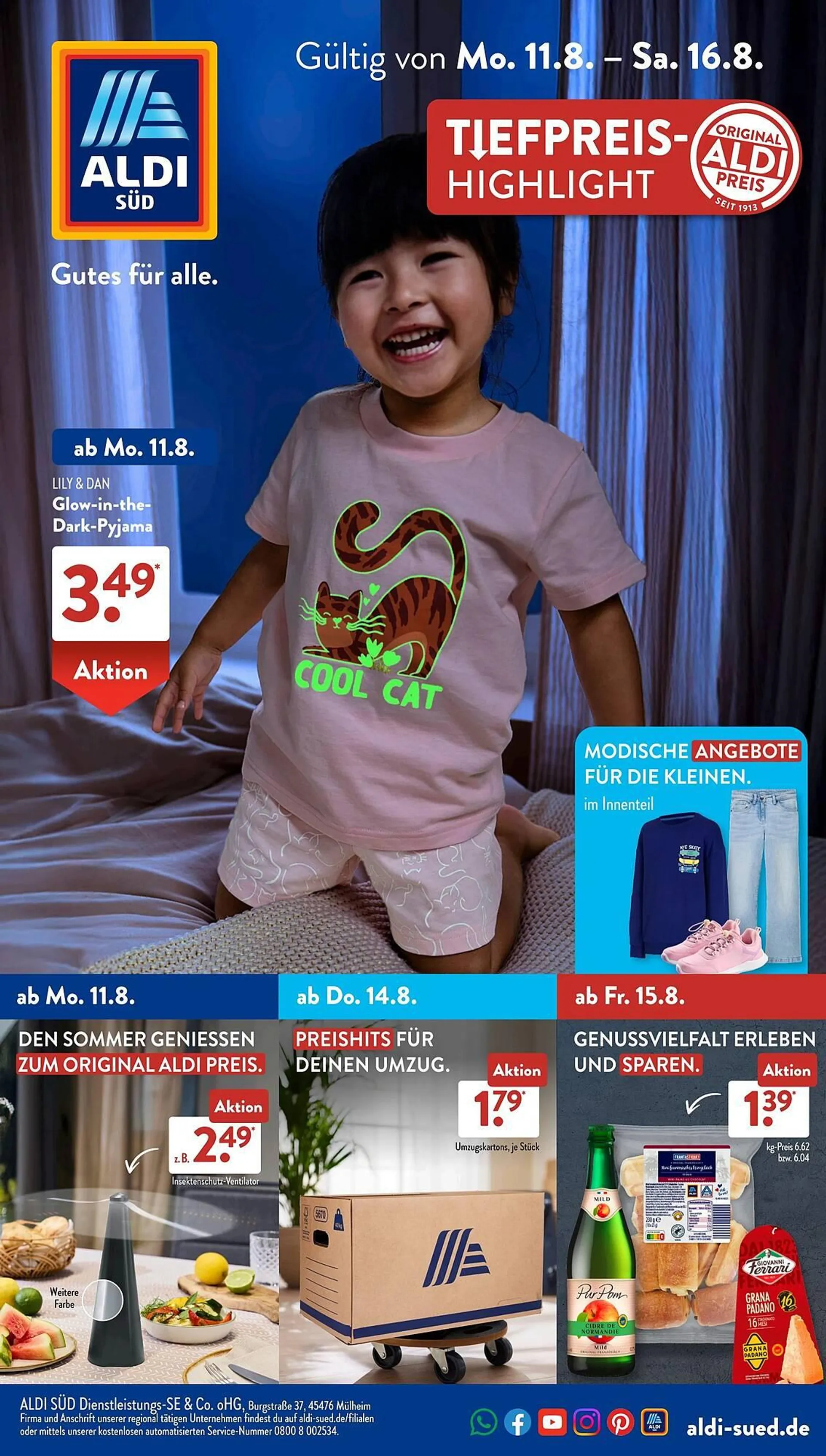 Aldi Süd Prospekt von 11. August bis 17. August 2025 - Prospekt seite 1