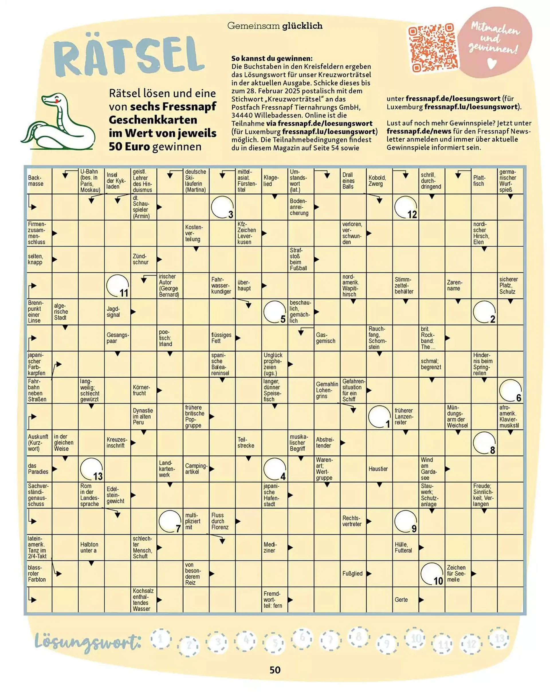 Fressnapf Prospekt von 10. Januar bis 28. Februar 2025 - Prospekt seite 50