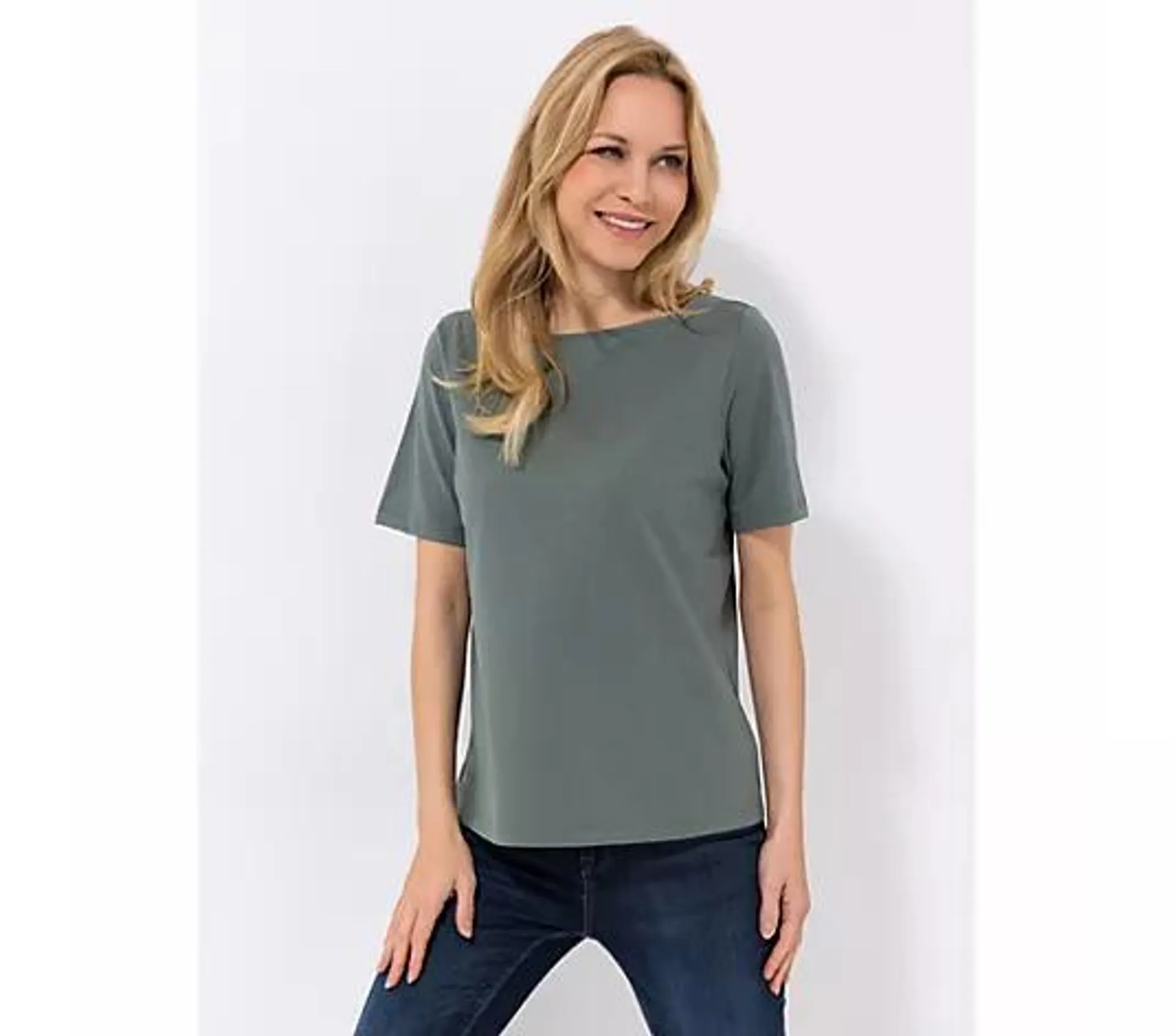 Green Cotton by Peter Hahn Shirt, 1/2-Arm Style Lene U-Boot-Ausschnitt