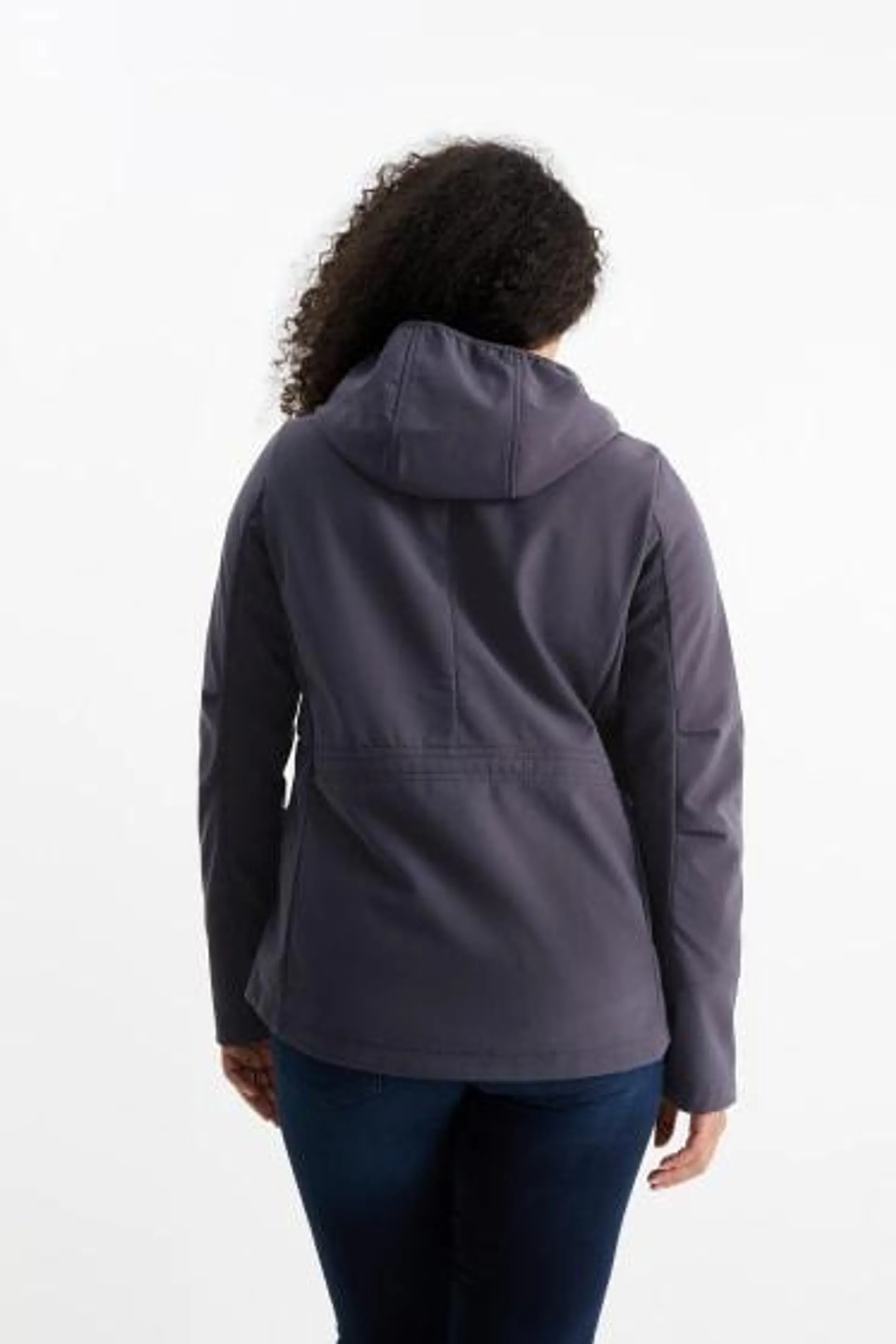 Softshell jacket with hood - water-repellent - 4-Way Stretch